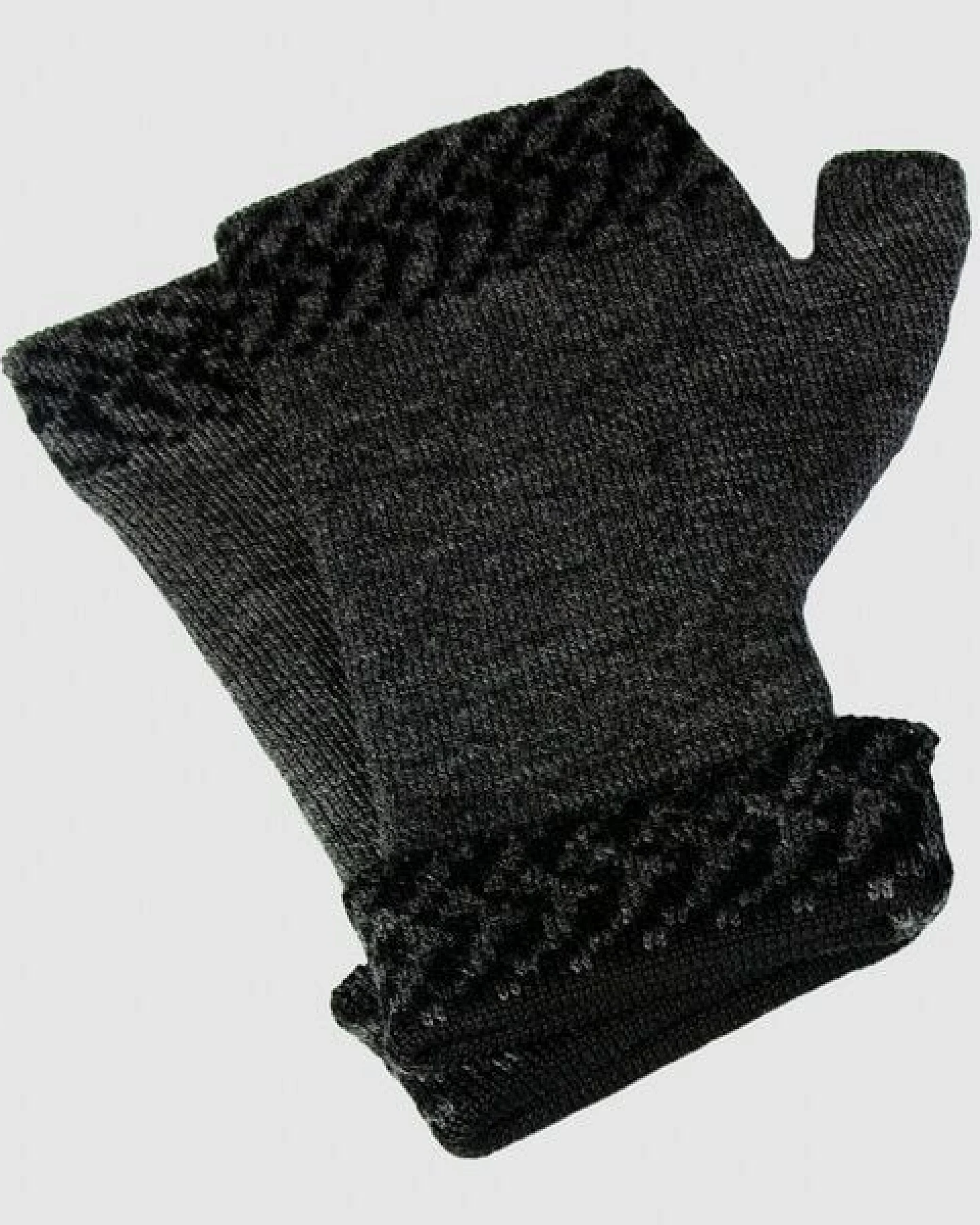 LANARTO slow fashion Pulswärmer Muster 'Pixel' zweifarbig gestrickt aus mulesingfreier Merinowolle – Ansicht 2