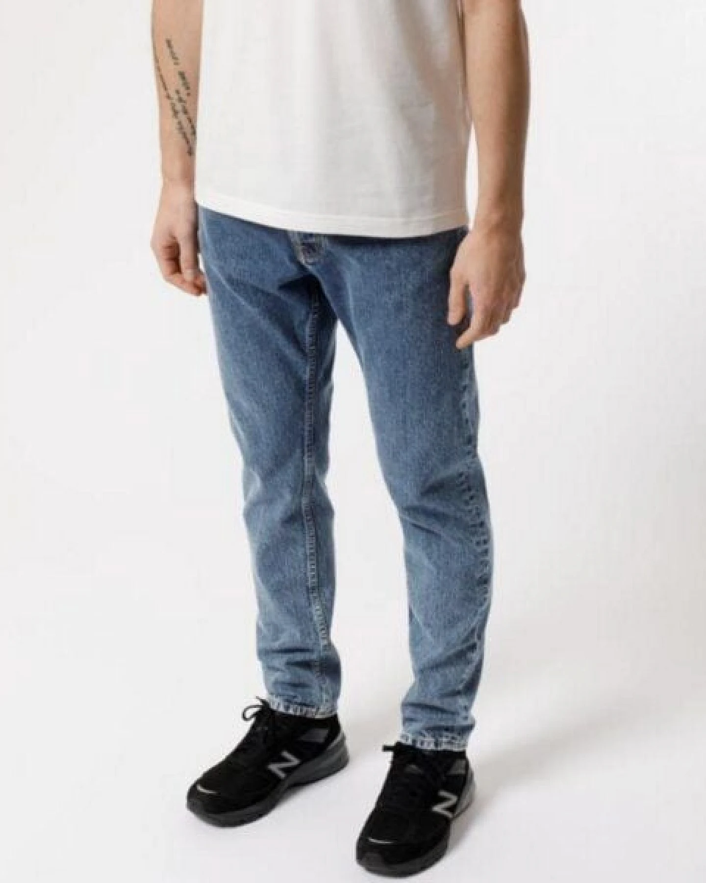 Nudie Jeans Steady Eddie II - Friendly Blue – Ansicht 2