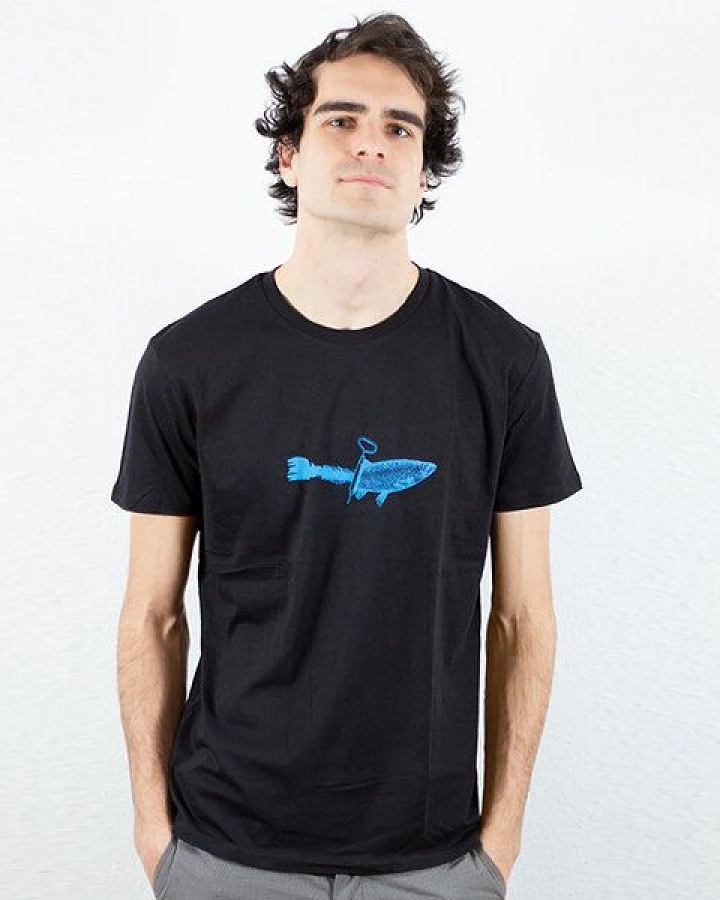 Spangeltangel T-Shirt, "Dosenfisch", Männershirt, Siebdruck, Fischmotiv