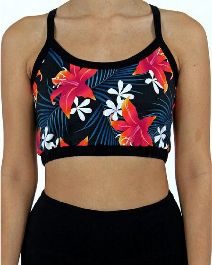 BAGHI Yoga Bustier tropical print GOTS organic