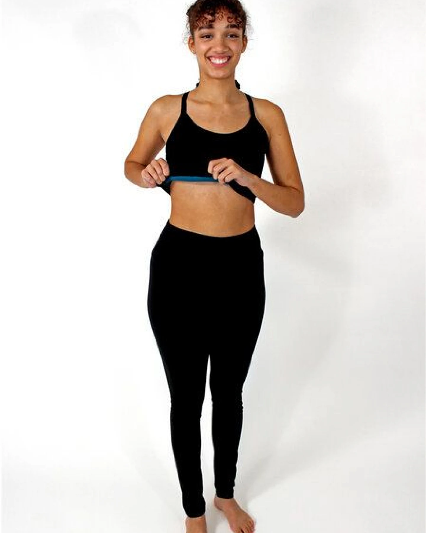 BAGHI Yoga Bustier GOTS organic black-petrol – Ansicht 3
