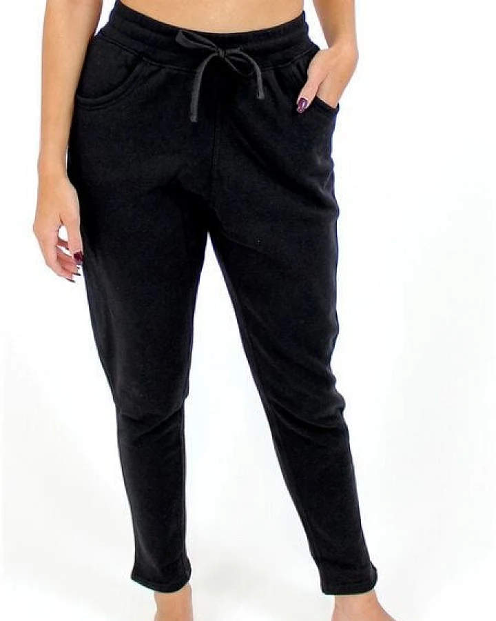 BAGHI Sweat Hose GOTS organic black mit tieferem Schritt