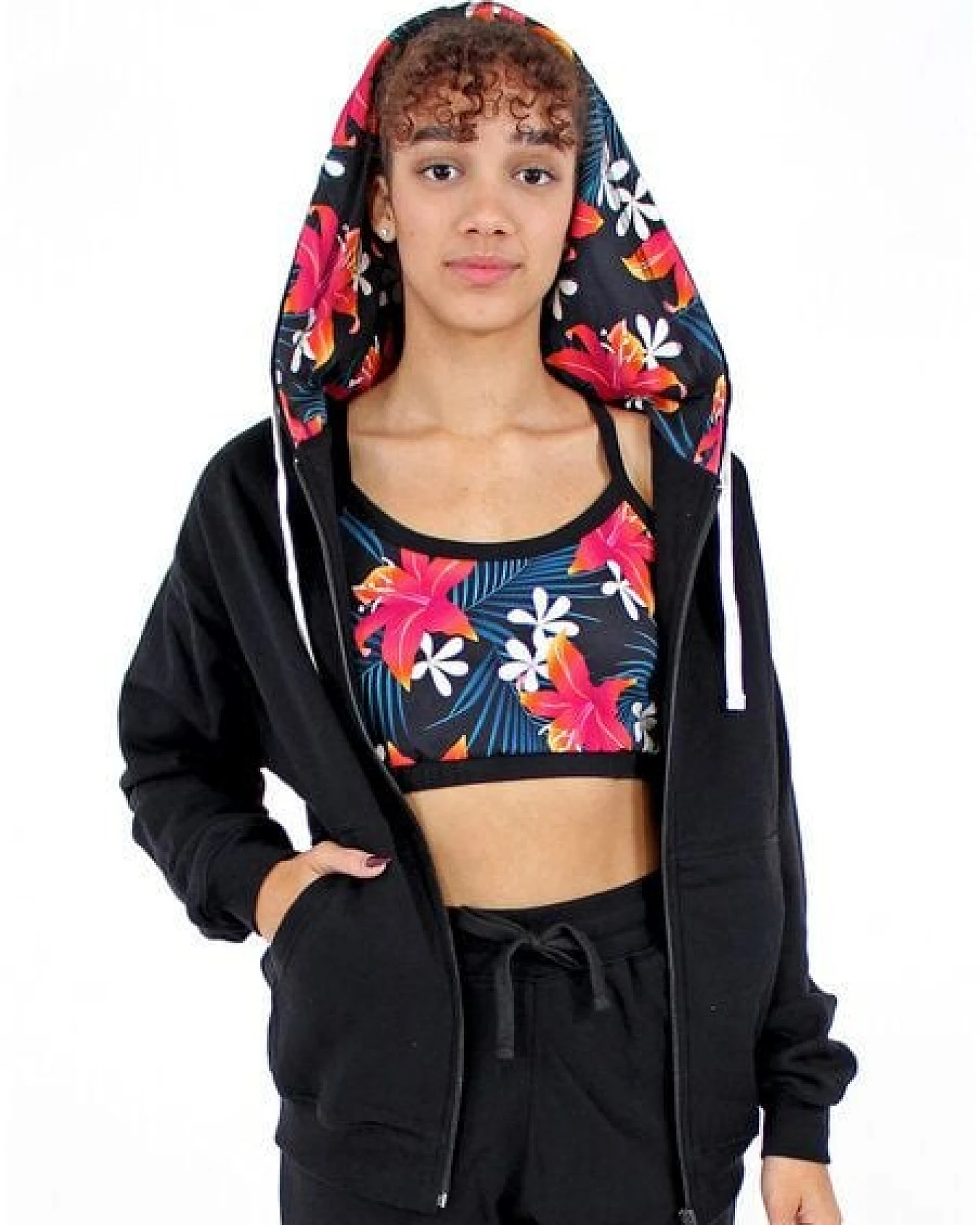 BAGHI Sweat Jacke organic schwarz GOTS – Ansicht 2