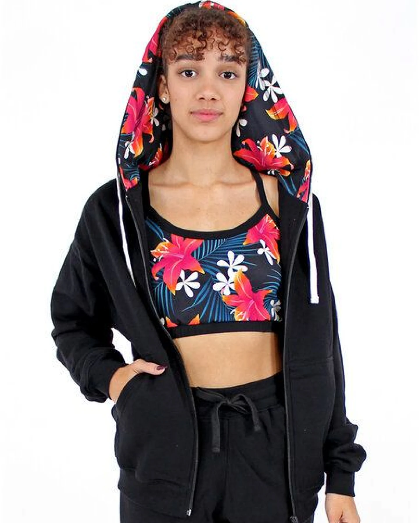 BAGHI Sweat Jacke organic schwarz GOTS – Ansicht 2