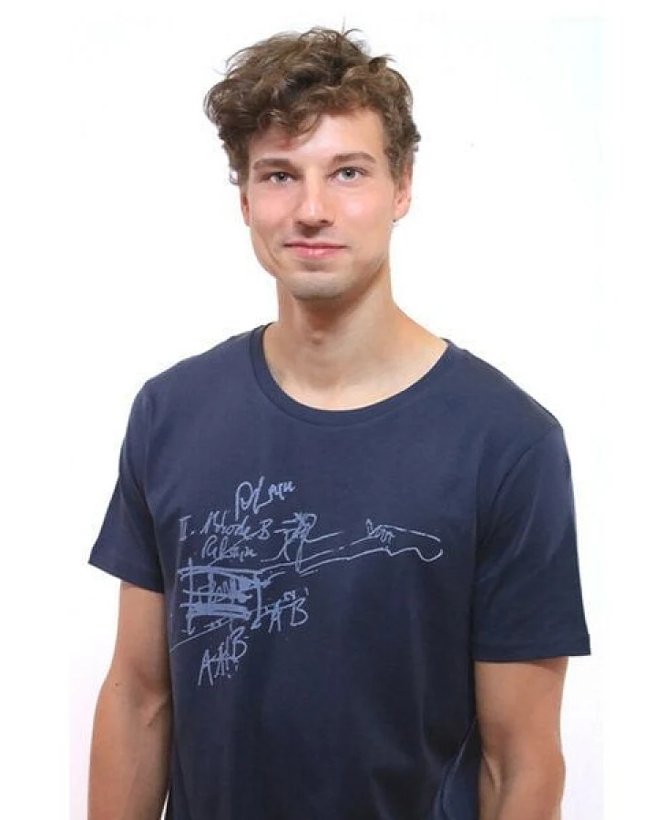 Spangeltangel T-Shirt "Akkorde", Siebdruck, dunkelblau, Rundhals, kurzärmlig, Siebdruck, Musik