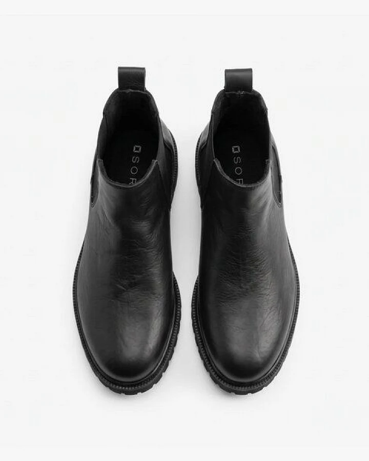 SORBAS '92v vegane Chelsea Boots in Schwarz
