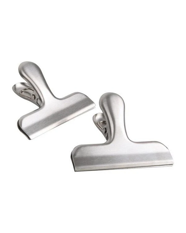 Bürstenhaus Redecker Redecker Beutelverschlussklammern 2er Pack Edelstahl-Clips 7,5 cm