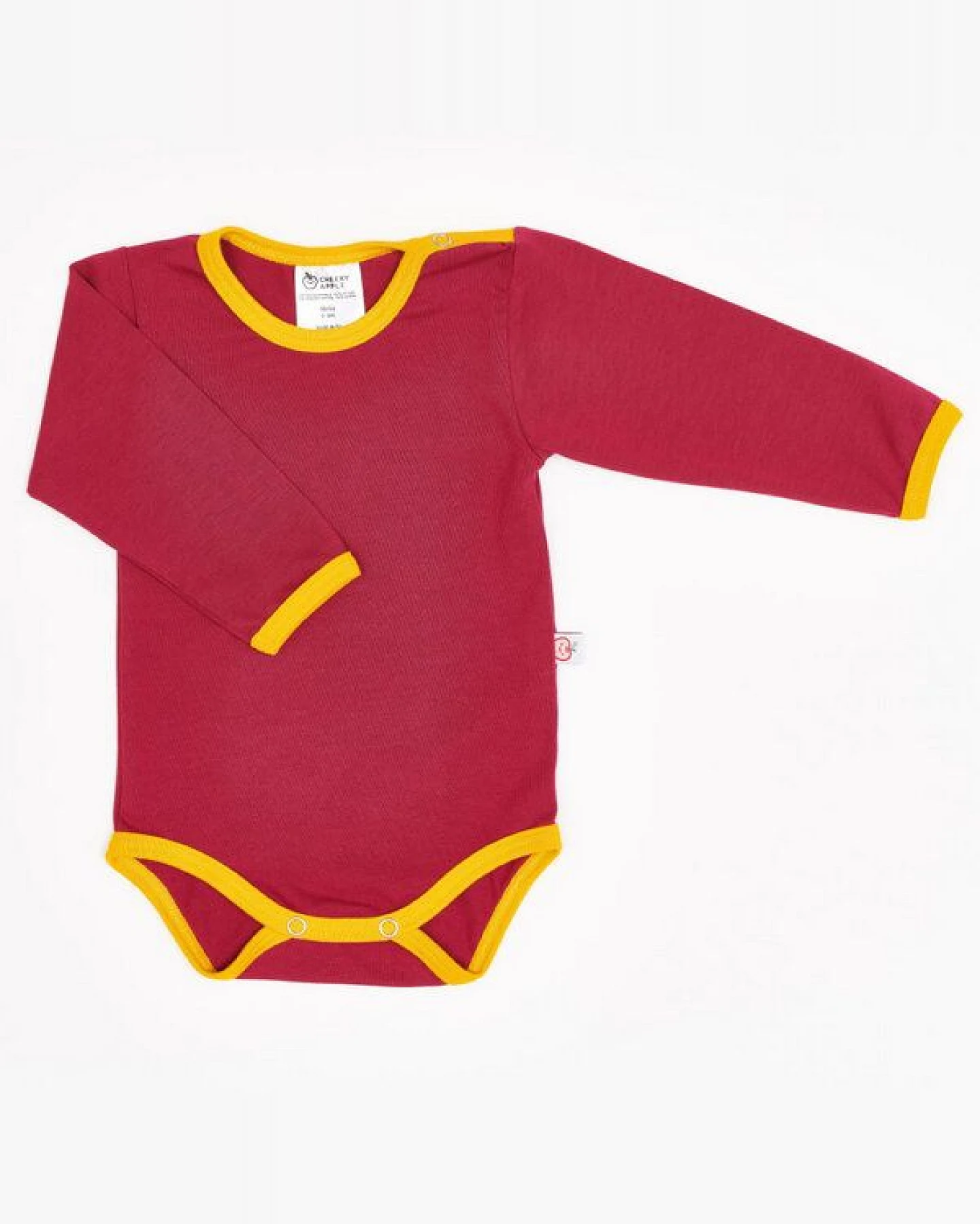 Cheeky Apple Bio Langarm-Body "Bordeaux" – Ansicht 2