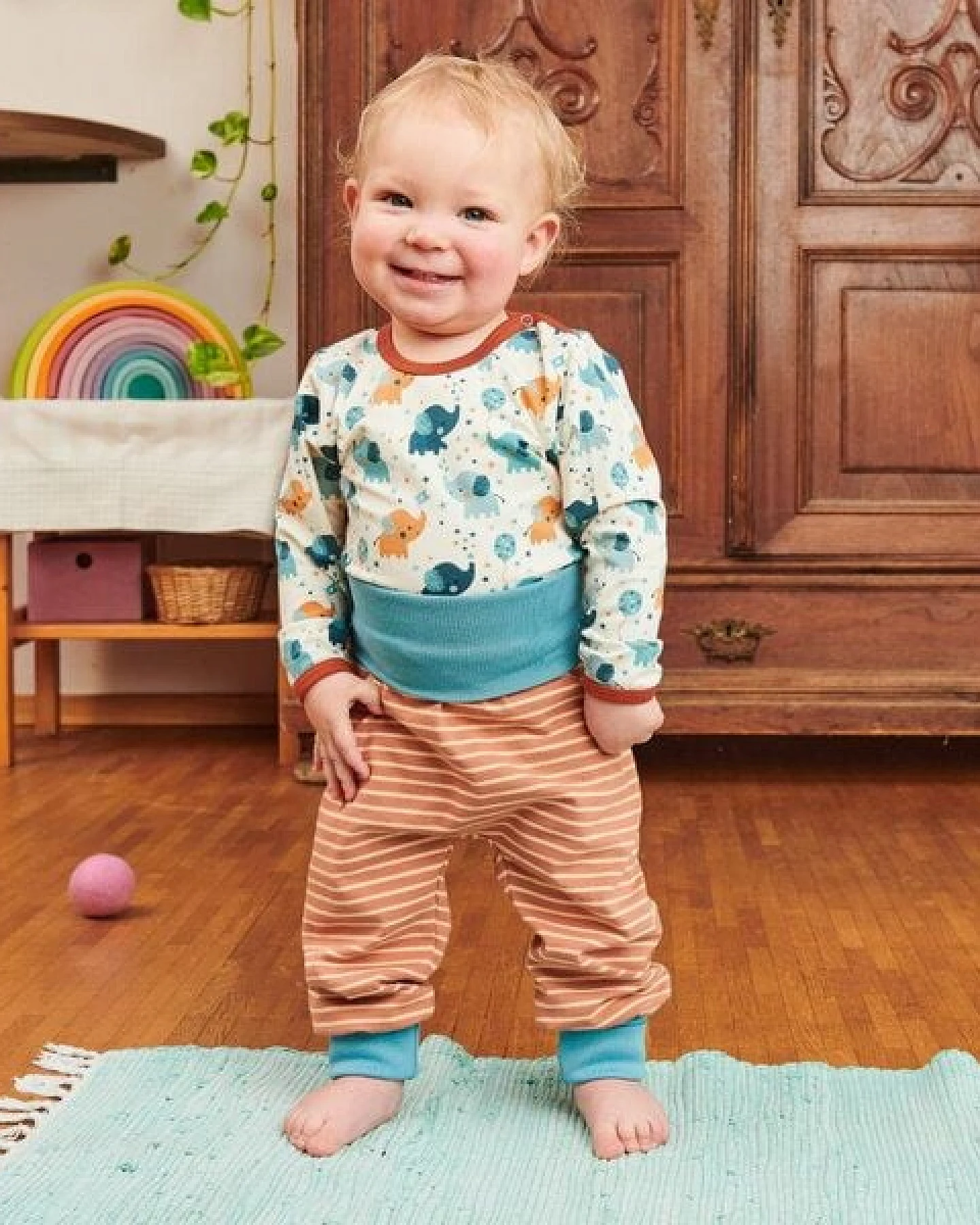 Cheeky Apple Bio Langarm-Body "Babyelefant" – Ansicht 4