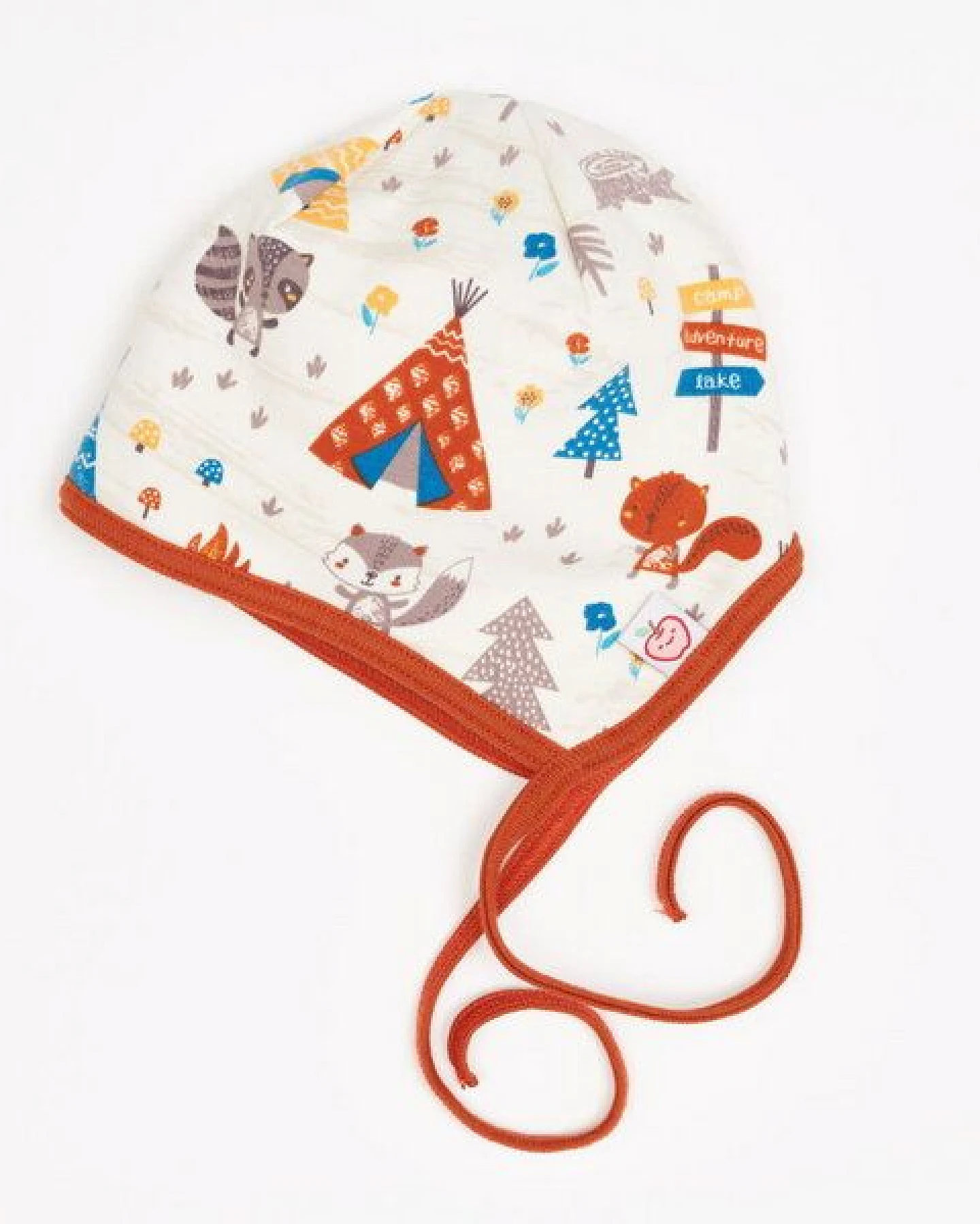 Cheeky Apple Gefüttertes Bio-Ohrenhäubchen "Abenteuercamp|Fleece Copper Meliert" – Ansicht 2