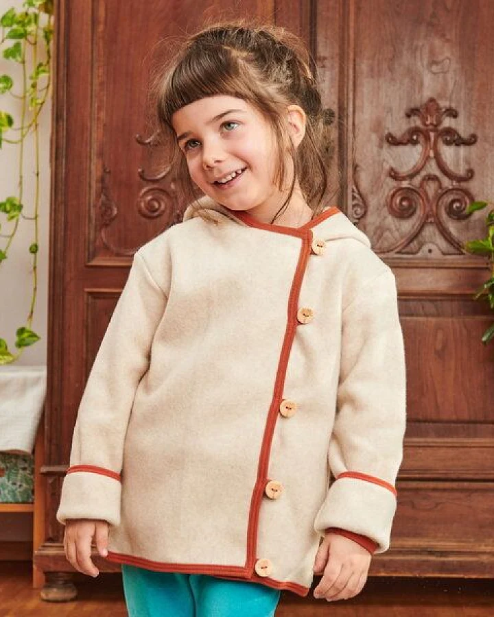 Cheeky Apple Bio-Fleecejäckchen "Fleece Nude Meliert"