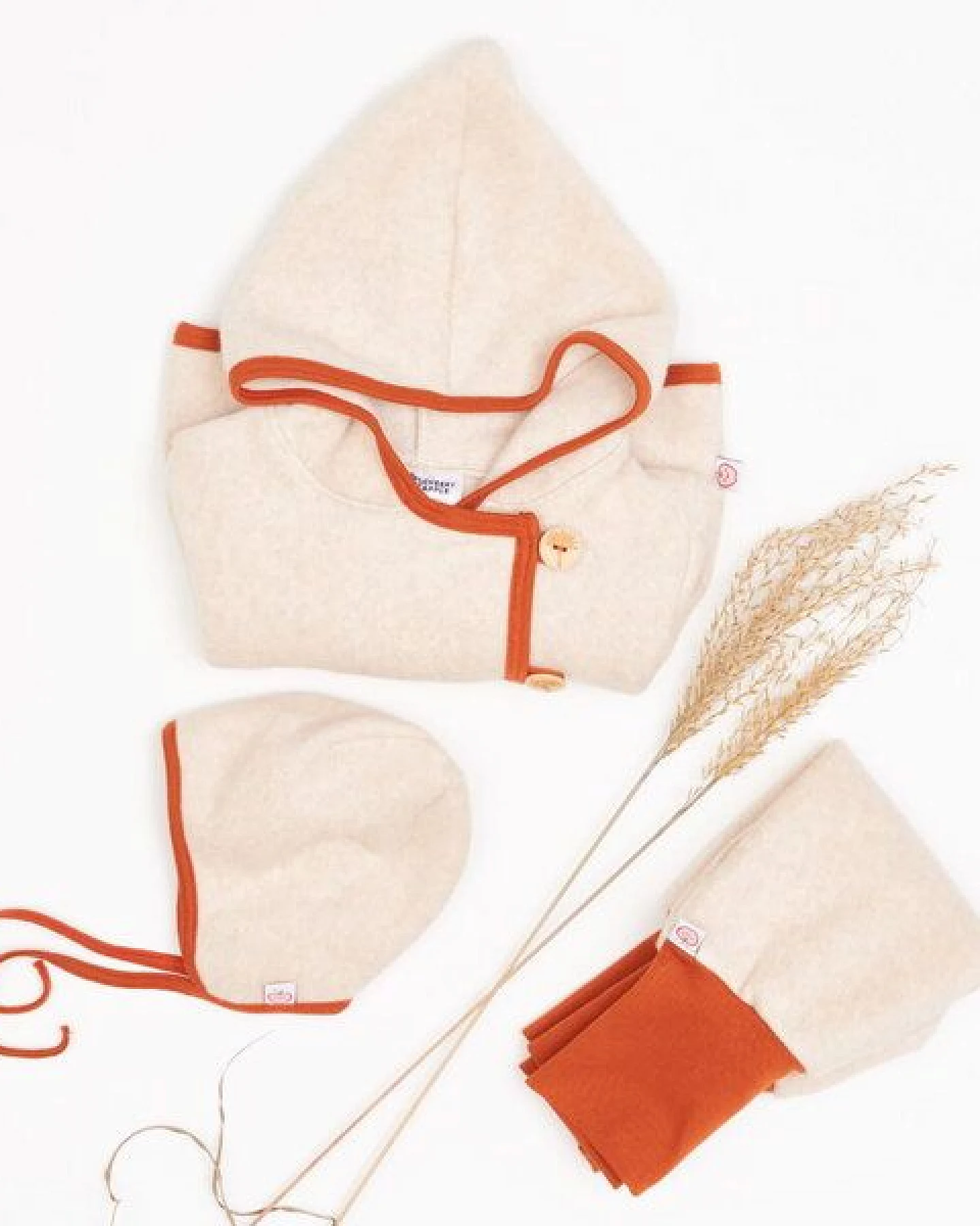 Cheeky Apple Bio-Fleecejäckchen "Fleece Nude Meliert" – Ansicht 2