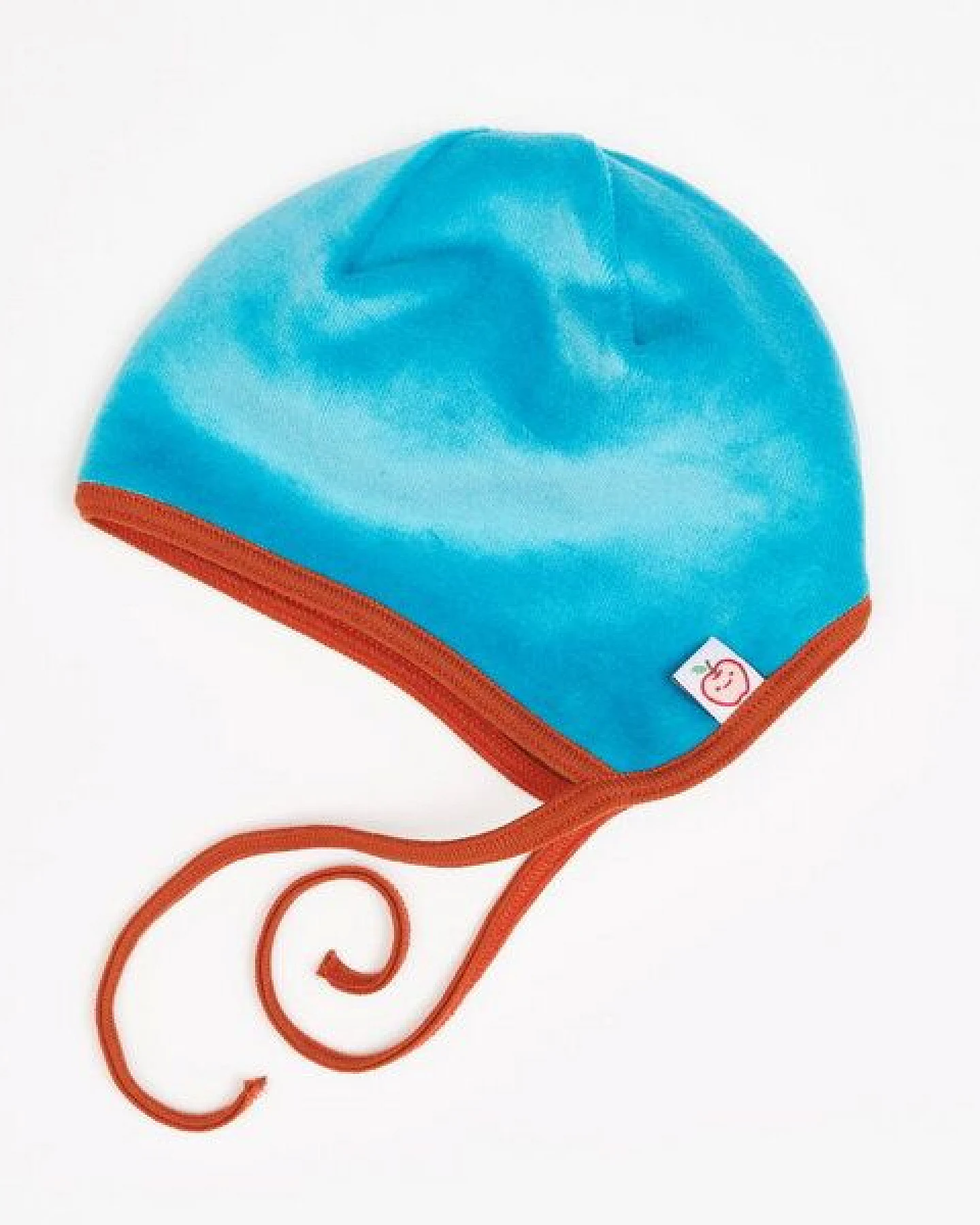 Cheeky Apple Gefüttertes Bio-Ohrenhäubchen "Nicki Pagoda Blue|Fleece Copper Meliert" – Ansicht 2