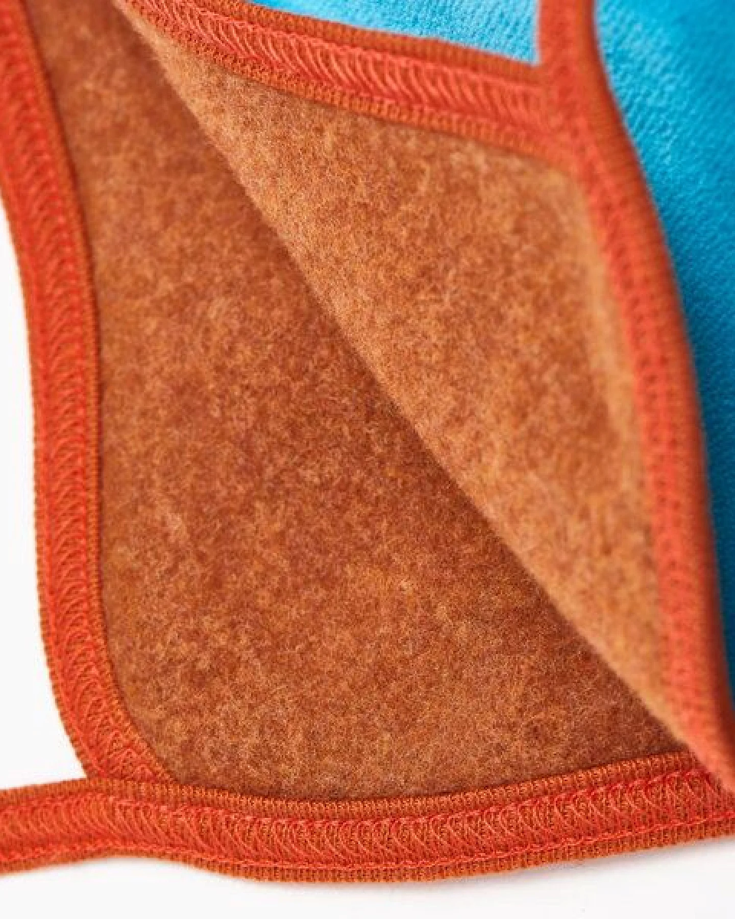 Cheeky Apple Gefüttertes Bio-Ohrenhäubchen "Nicki Pagoda Blue|Fleece Copper Meliert" – Ansicht 4