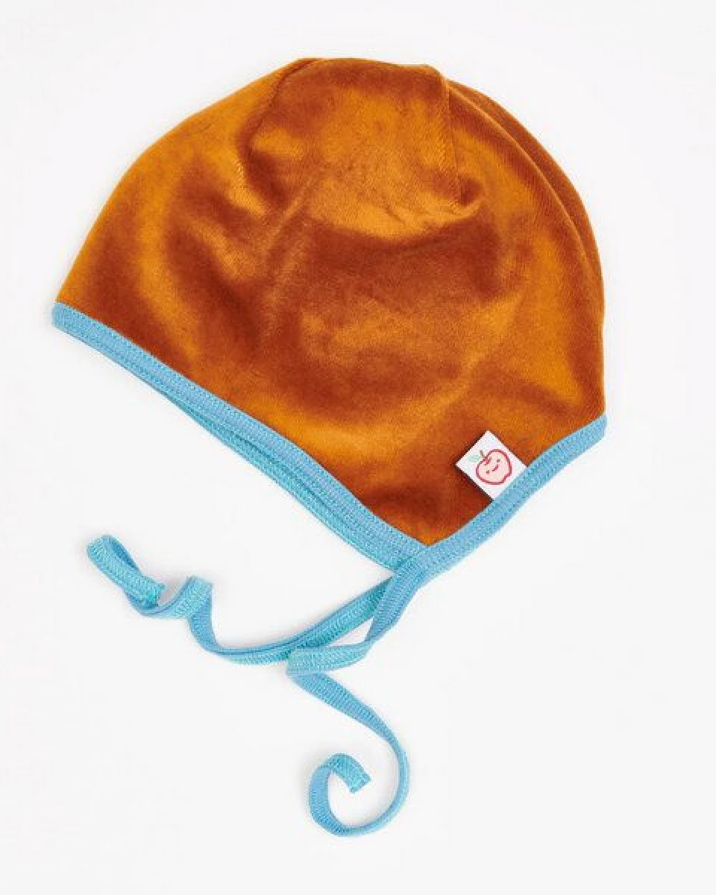 Cheeky Apple Wendbares Bio-Ohrenhäubchen "Nicki Caramell|Nicki Pagoda Blue" – Ansicht 2