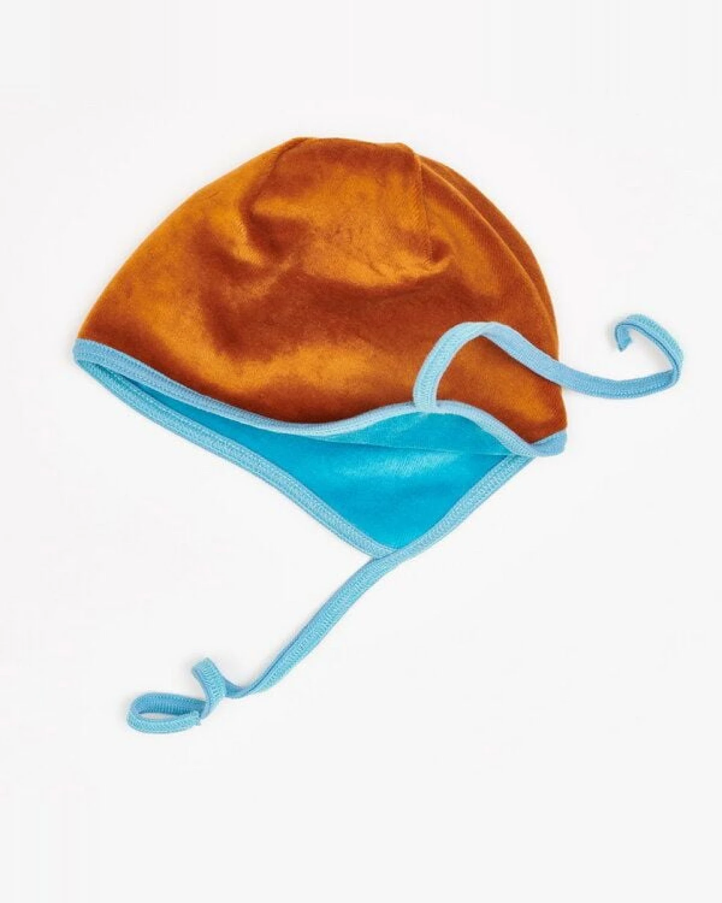Cheeky Apple Wendbares Bio-Ohrenhäubchen "Nicki Caramell|Nicki Pagoda Blue" – Ansicht 3