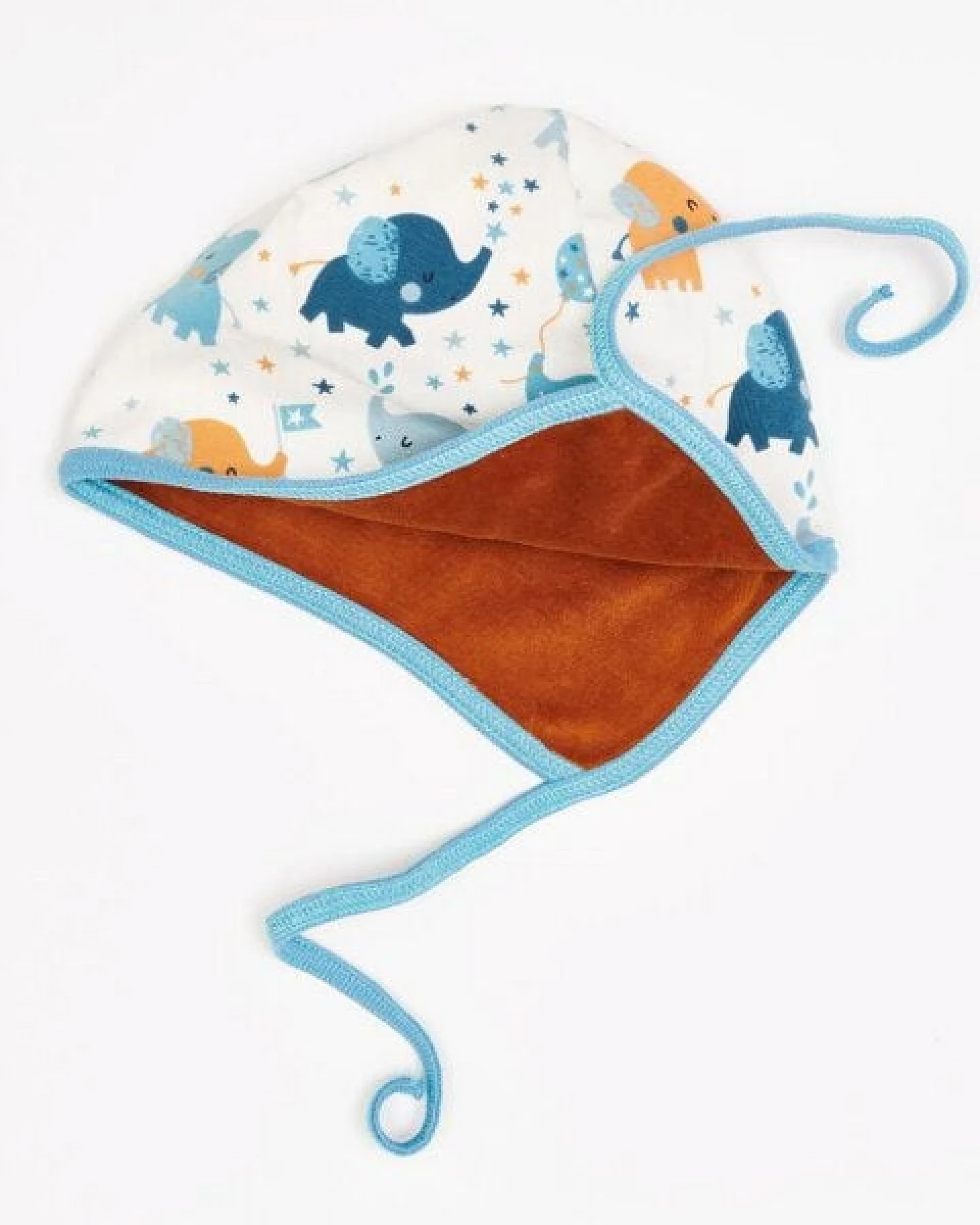Cheeky Apple Wendbares Bio-Ohrenhäubchen "Babyelefant|Nicki Caramell" – Ansicht 3