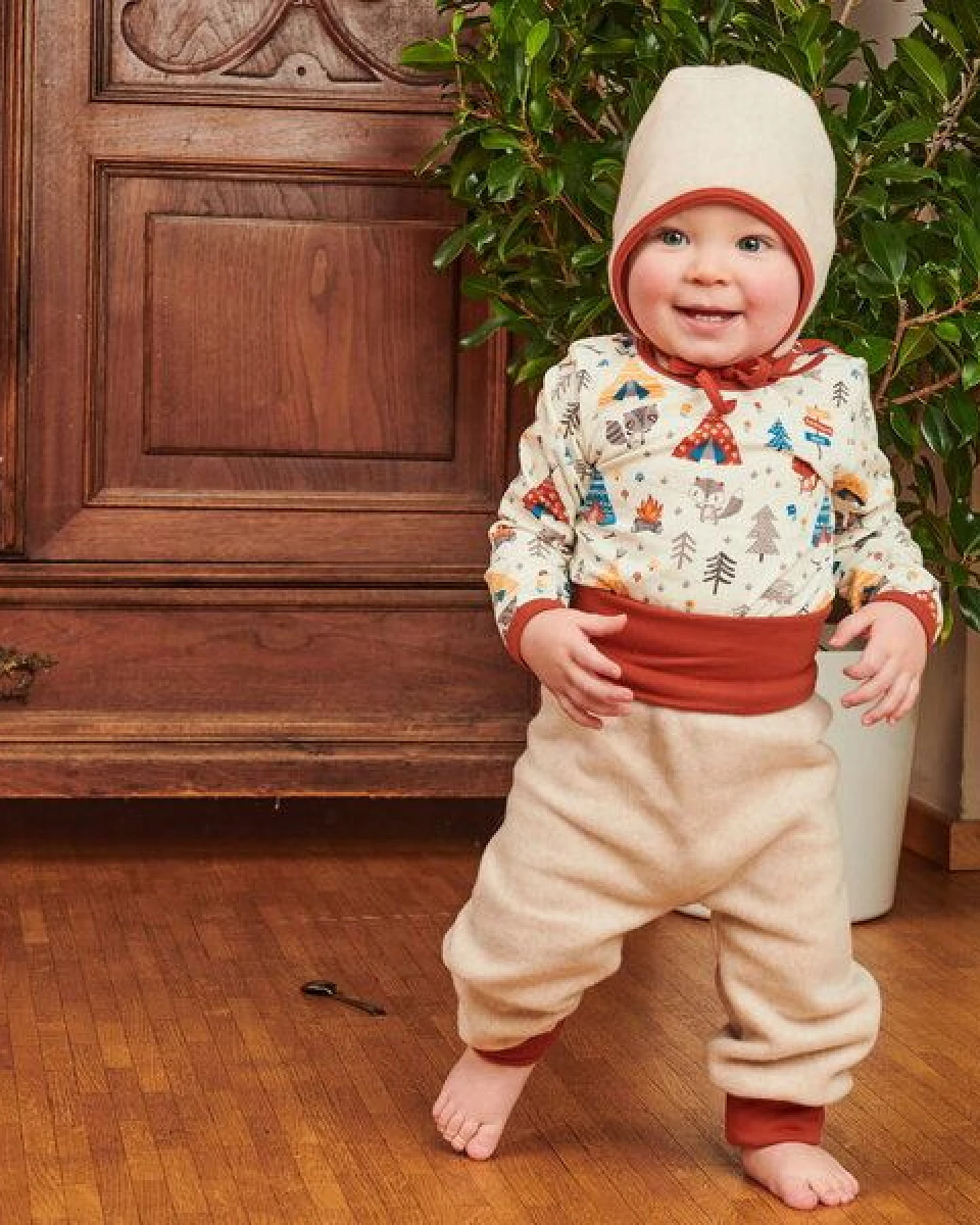 Cheeky Apple Bio-Fleecehäubchen "Fleece meliert" – Ansicht 2
