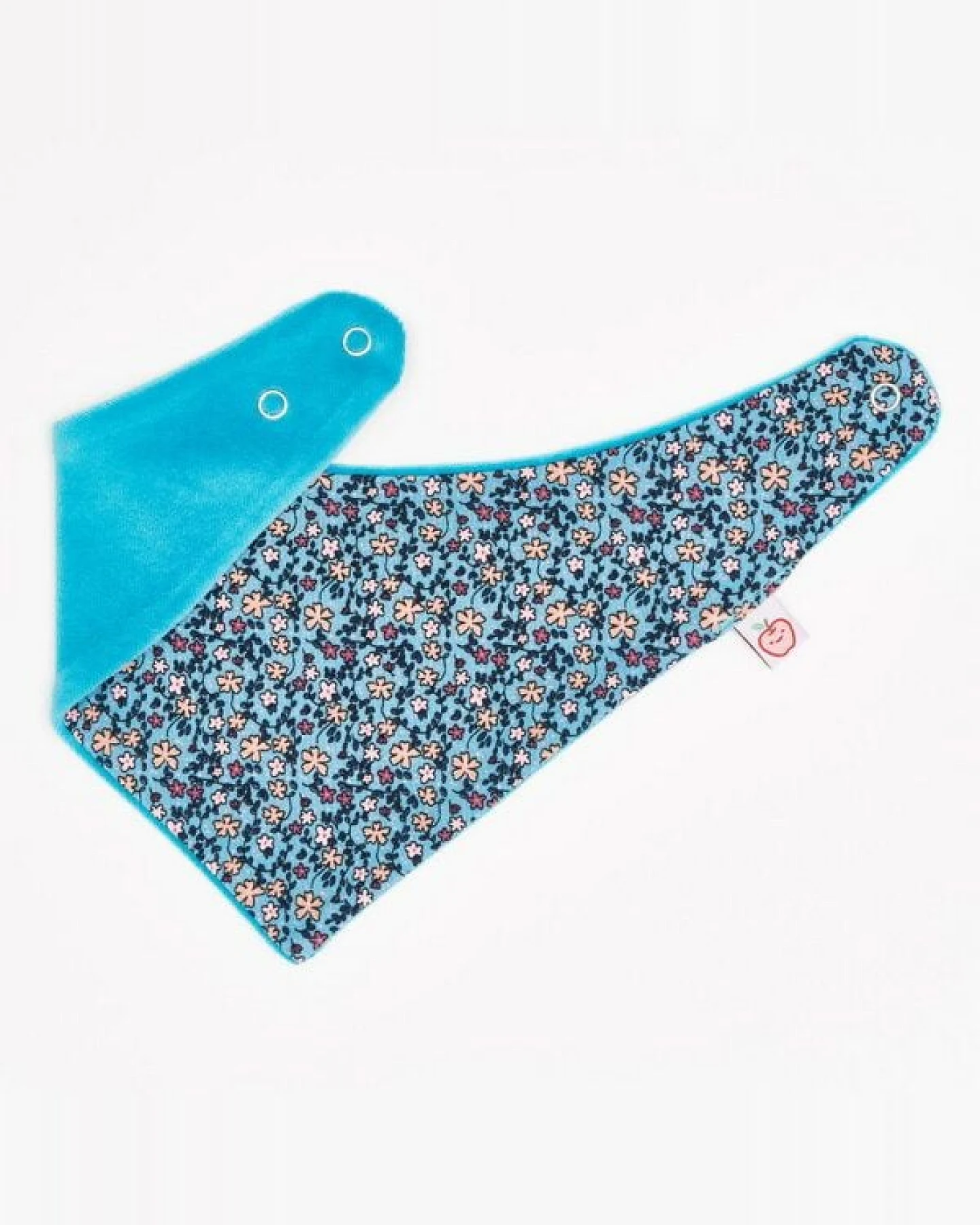 Cheeky Apple Wendbares Bio-Dreieckstuch "Missy Flower|Nicki Pagoda Blue" – Ansicht 2