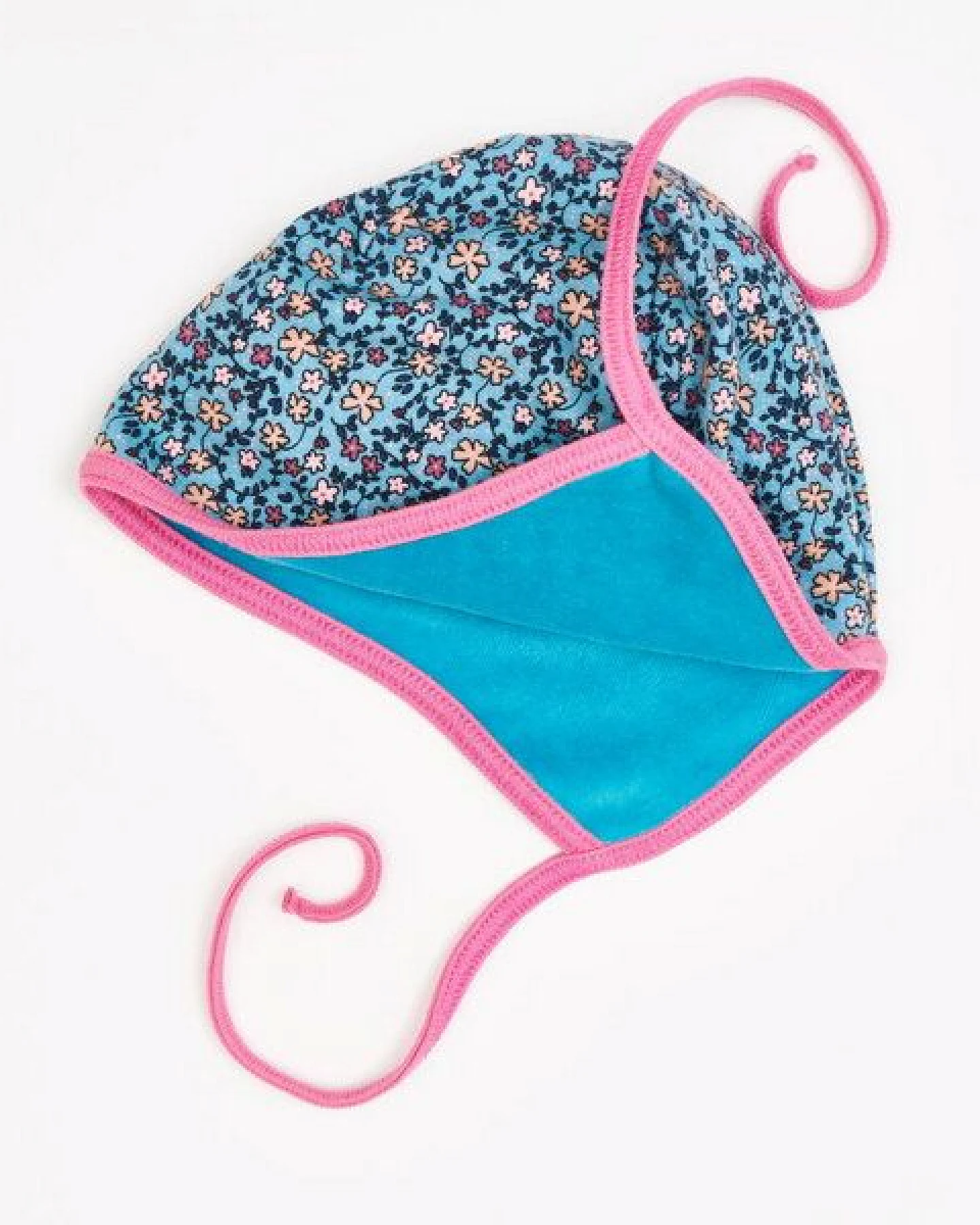 Cheeky Apple Wendbares Bio-Ohrenhäubchen "Missy Flower|Nicki Pagoda Blue" – Ansicht 3