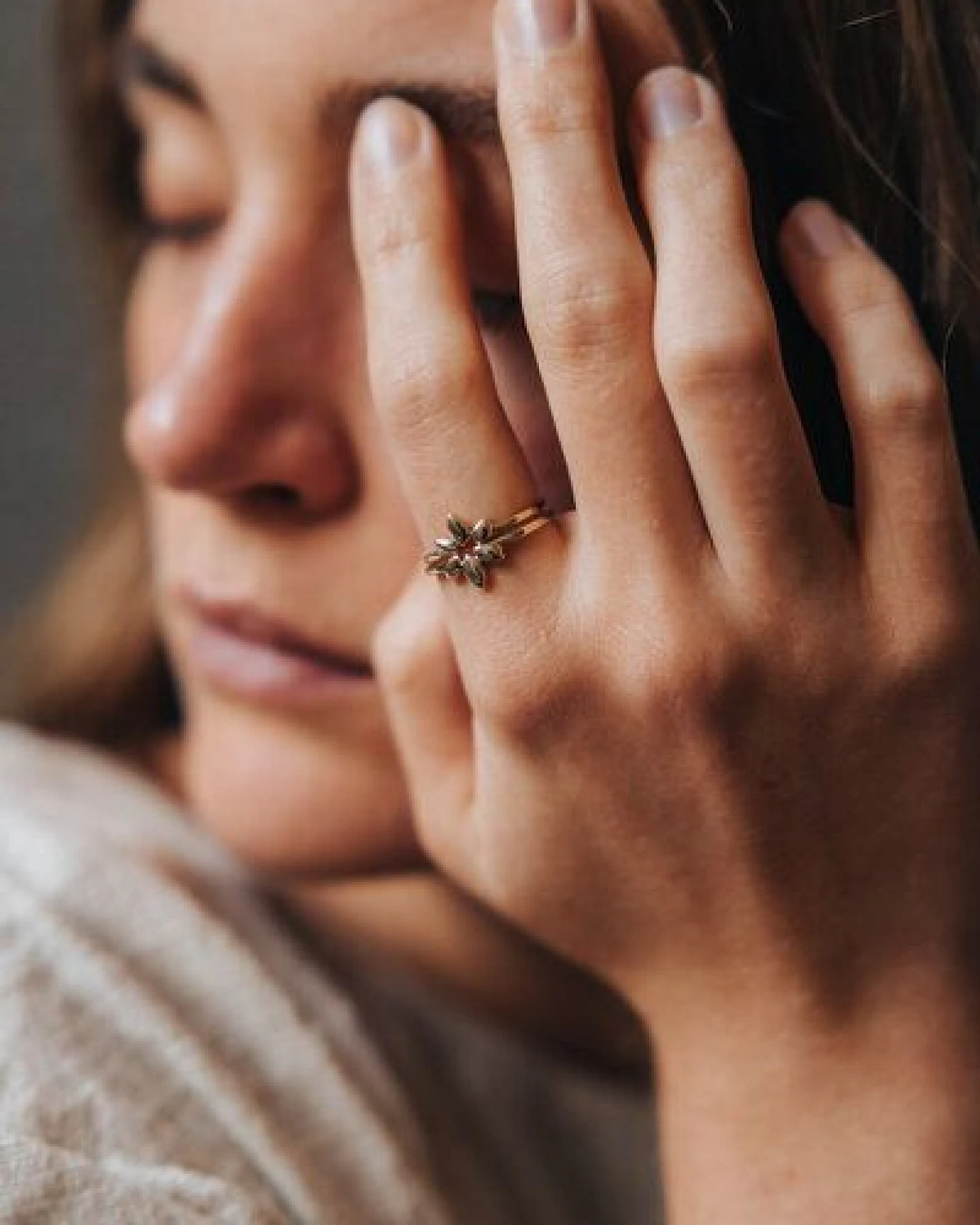 Jyoti - Fair Works Ring Paudha Messing – Ansicht 2
