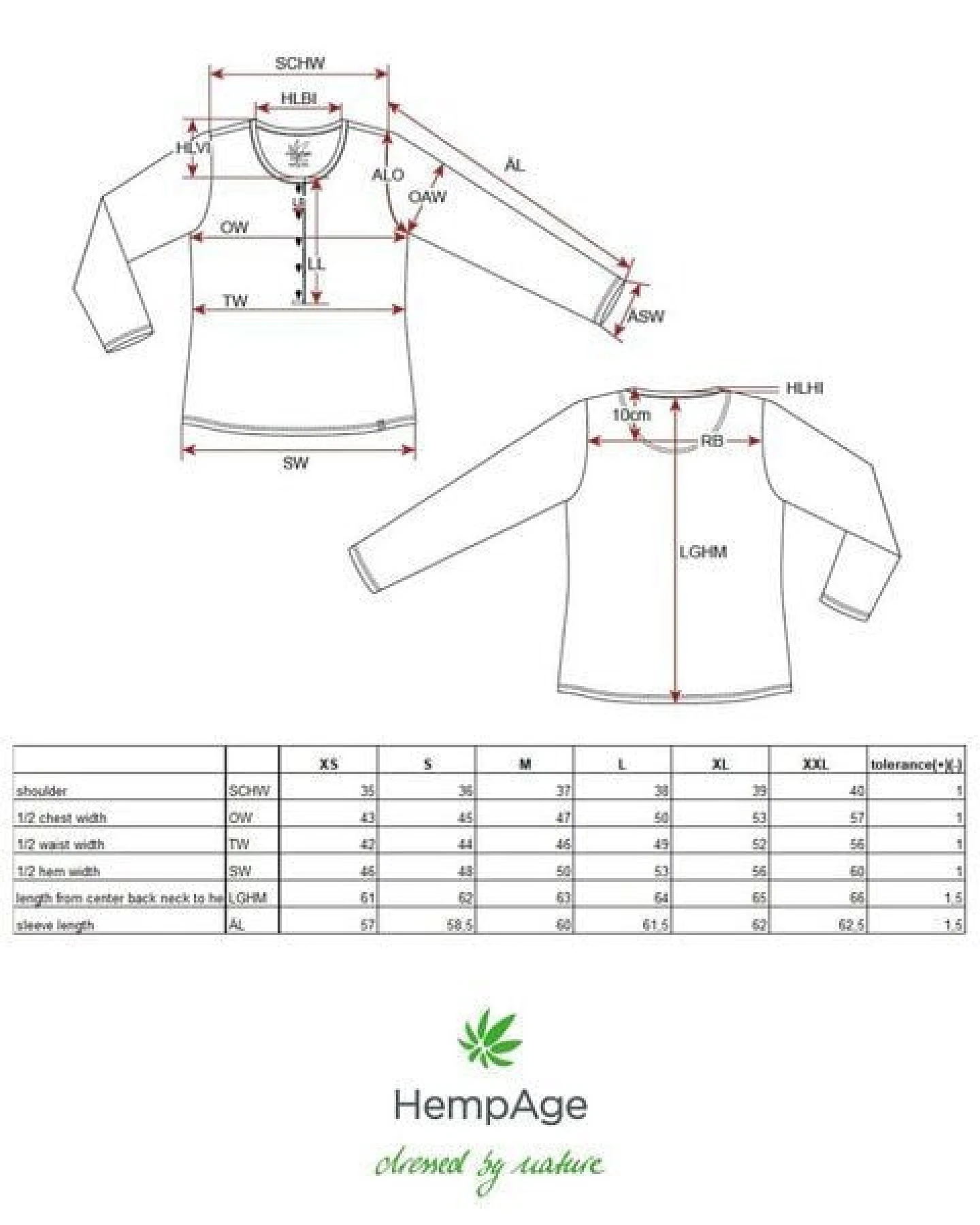 HempAge Damen Longsleeve Hanf/Bio-Baumwolle – Ansicht 2