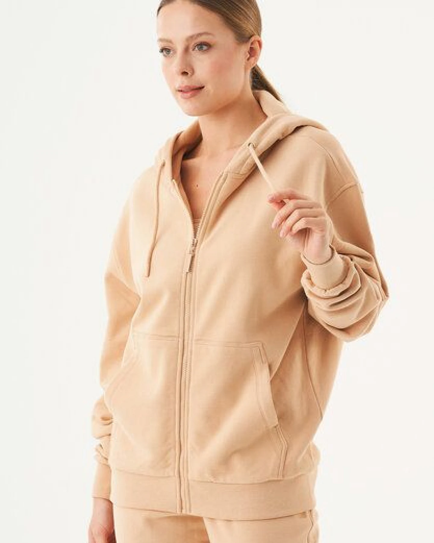 ORGANICATION ESSENTIALS-JUNDA-Unisex Soft Touch Sweatjacke aus Bio-Baumwolle – Ansicht 3