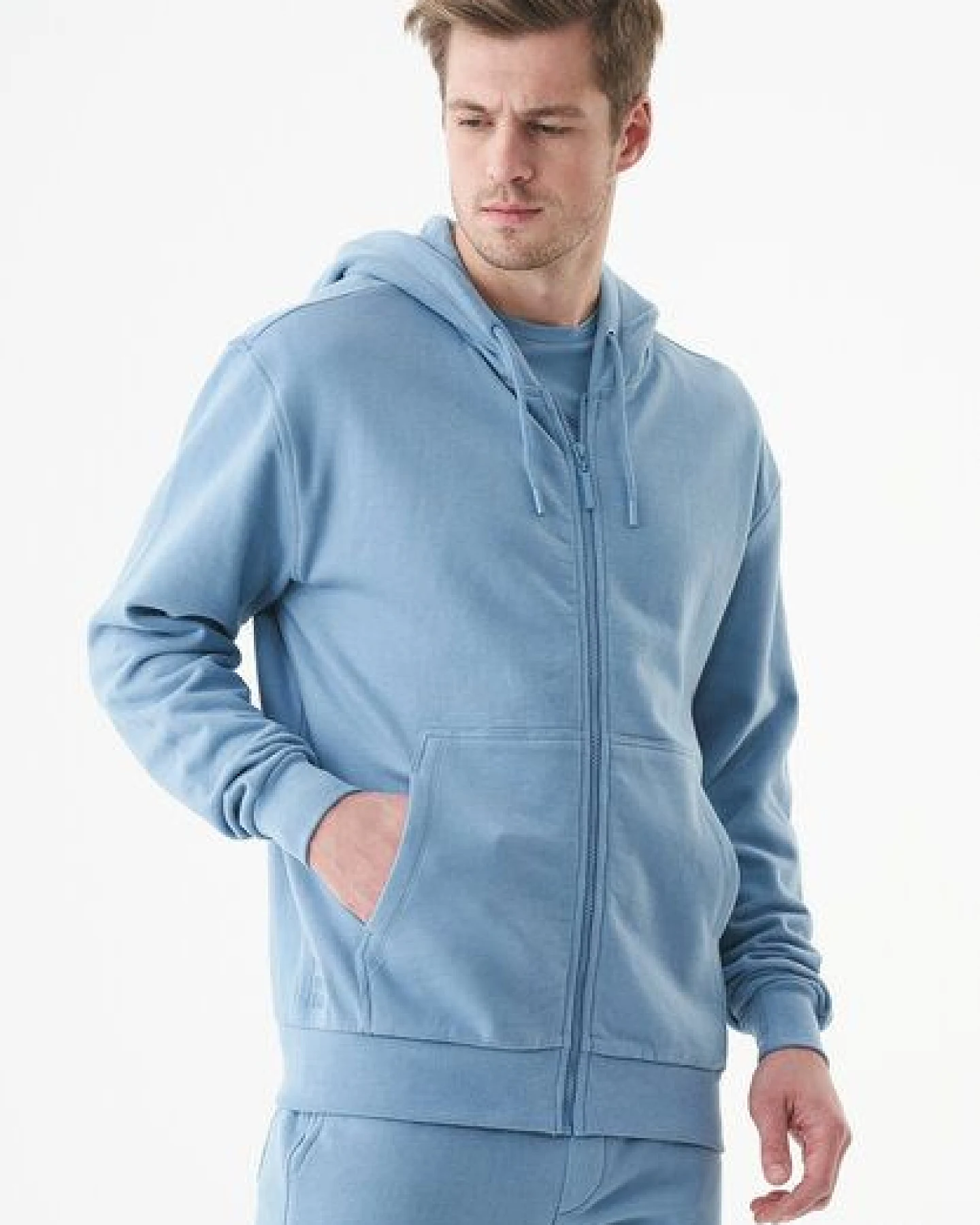 ORGANICATION ESSENTIALS-JUNDA-Unisex Soft Touch Sweatjacke aus Bio-Baumwolle – Ansicht 3