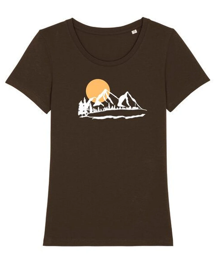 Spangeltangel T-Shirt "Bergluft", Berge, Siebdruck, für Frauen, Berglandschaft, bedruckt, Biobaumwolle