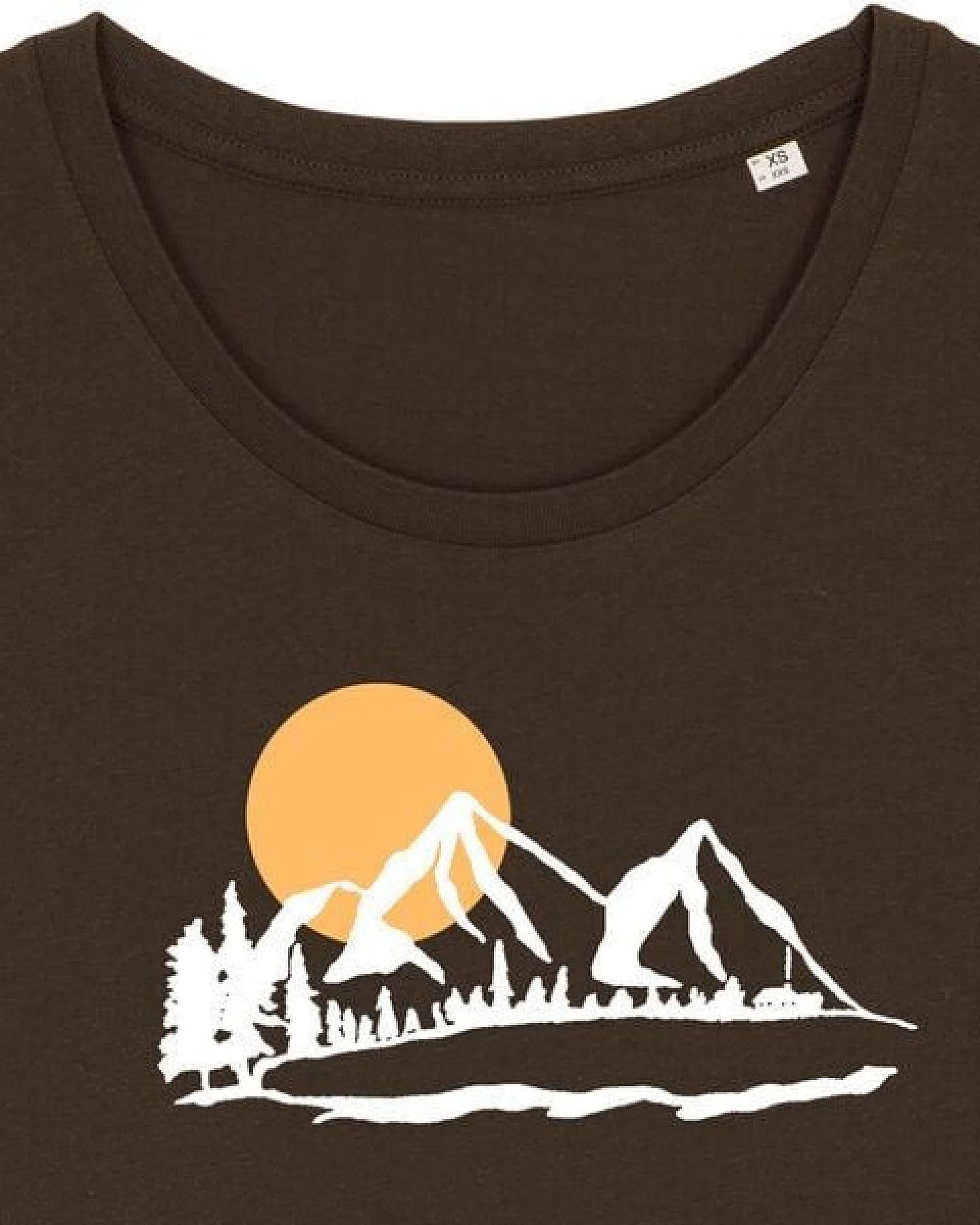 Spangeltangel T-Shirt "Bergluft", Berge, Siebdruck, für Frauen, Berglandschaft, bedruckt, Biobaumwolle – Ansicht 2