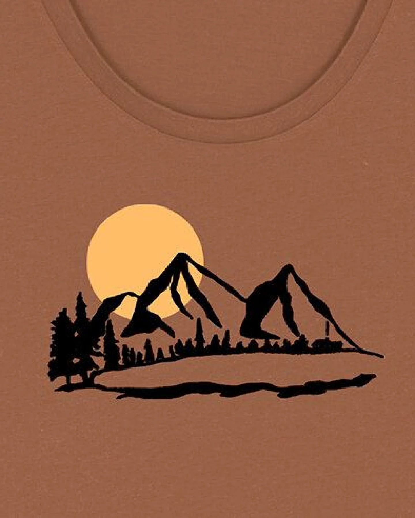 Spangeltangel T-Shirt "Bergluft", Berge, Siebdruck, für Frauen, Berglandschaft, bedruckt, Biobaumwolle – Ansicht 3