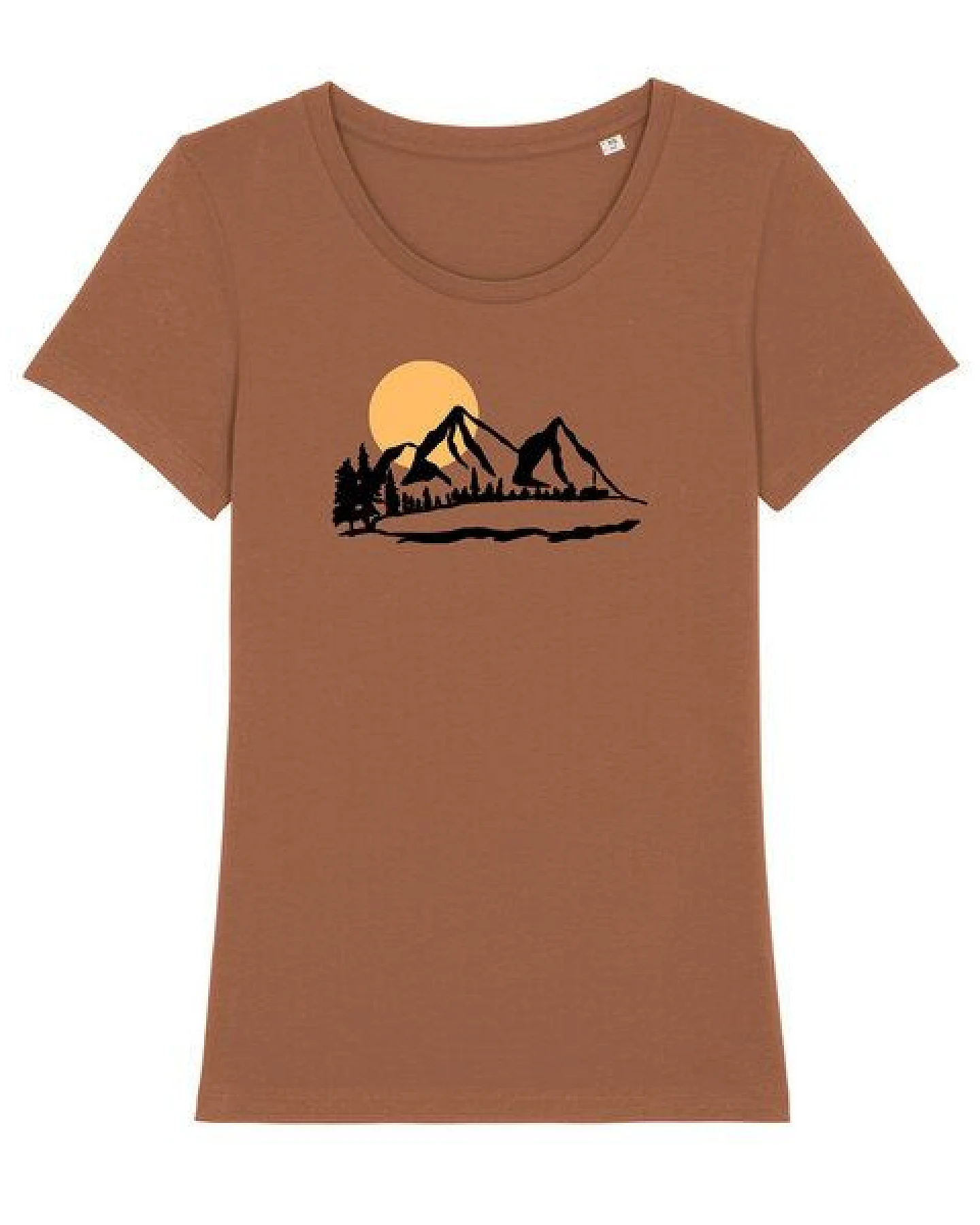 Spangeltangel T-Shirt "Bergluft", Berge, Siebdruck, für Frauen, Berglandschaft, bedruckt, Biobaumwolle – Ansicht 4