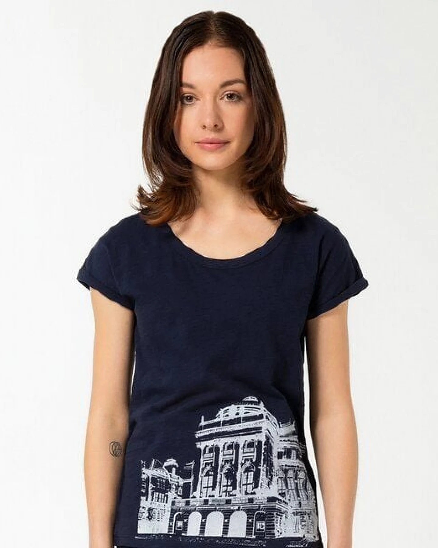 Spangeltangel Damenshirt "Opernhaus", T-Shirt bedruckt, Frauen, festlich leger – Ansicht 3