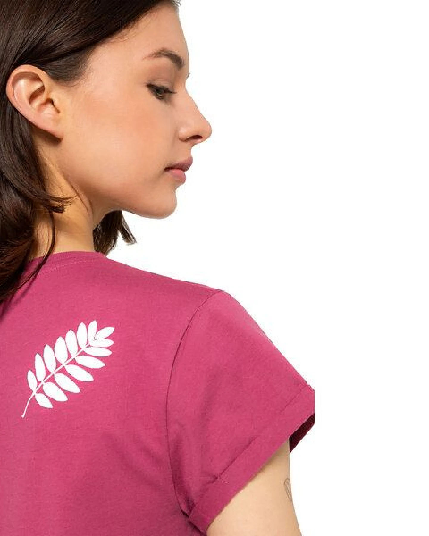 Spangeltangel Damenshirt "Vogelbeerblätter", T-Shirt, gedrucktes florales Motiv, für Frauen – Ansicht 2