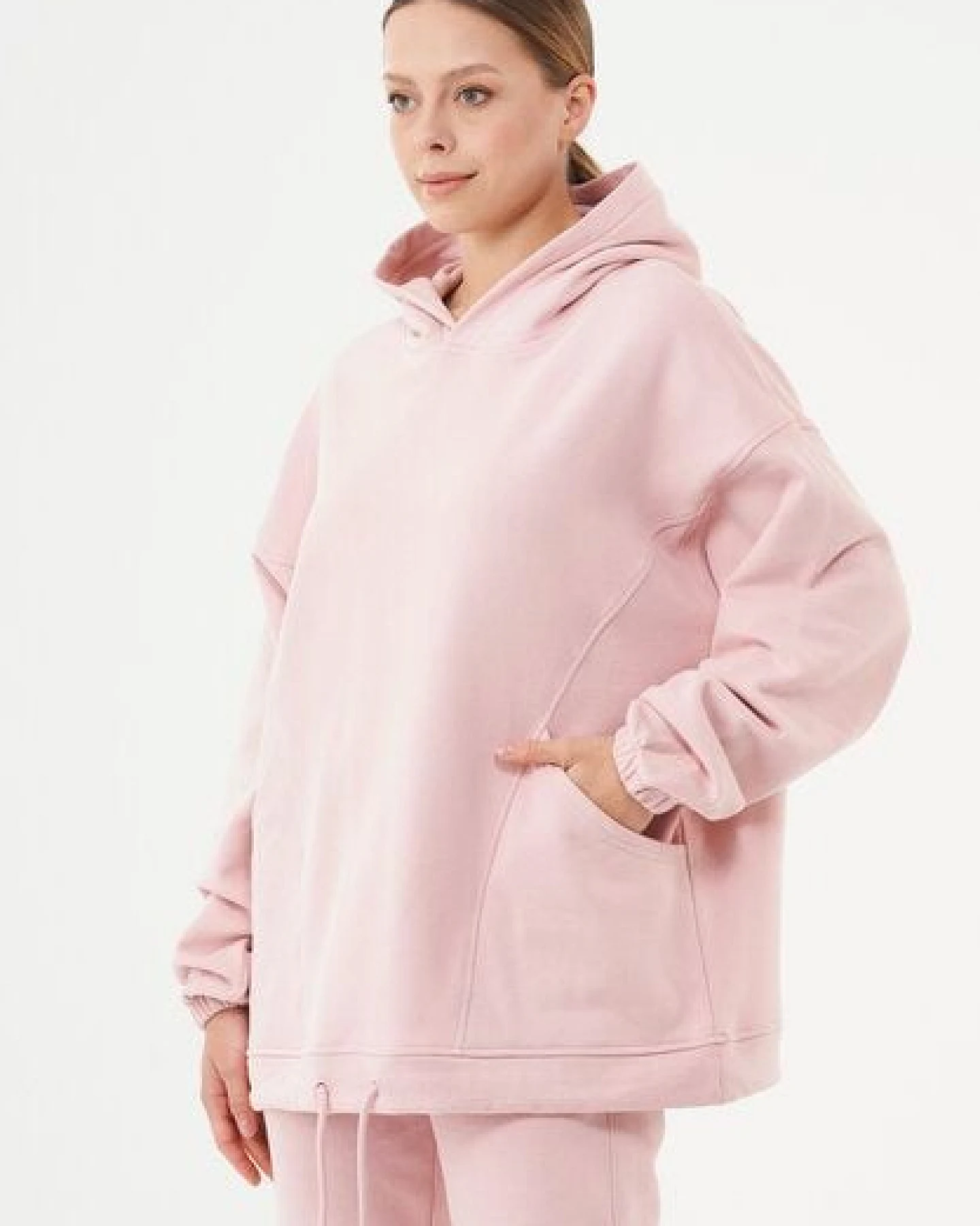 ORGANICATION ESSENTIALS-HANDE- Soft Touch Oversize Hoodie aus Bio-Baumwolle – Ansicht 3
