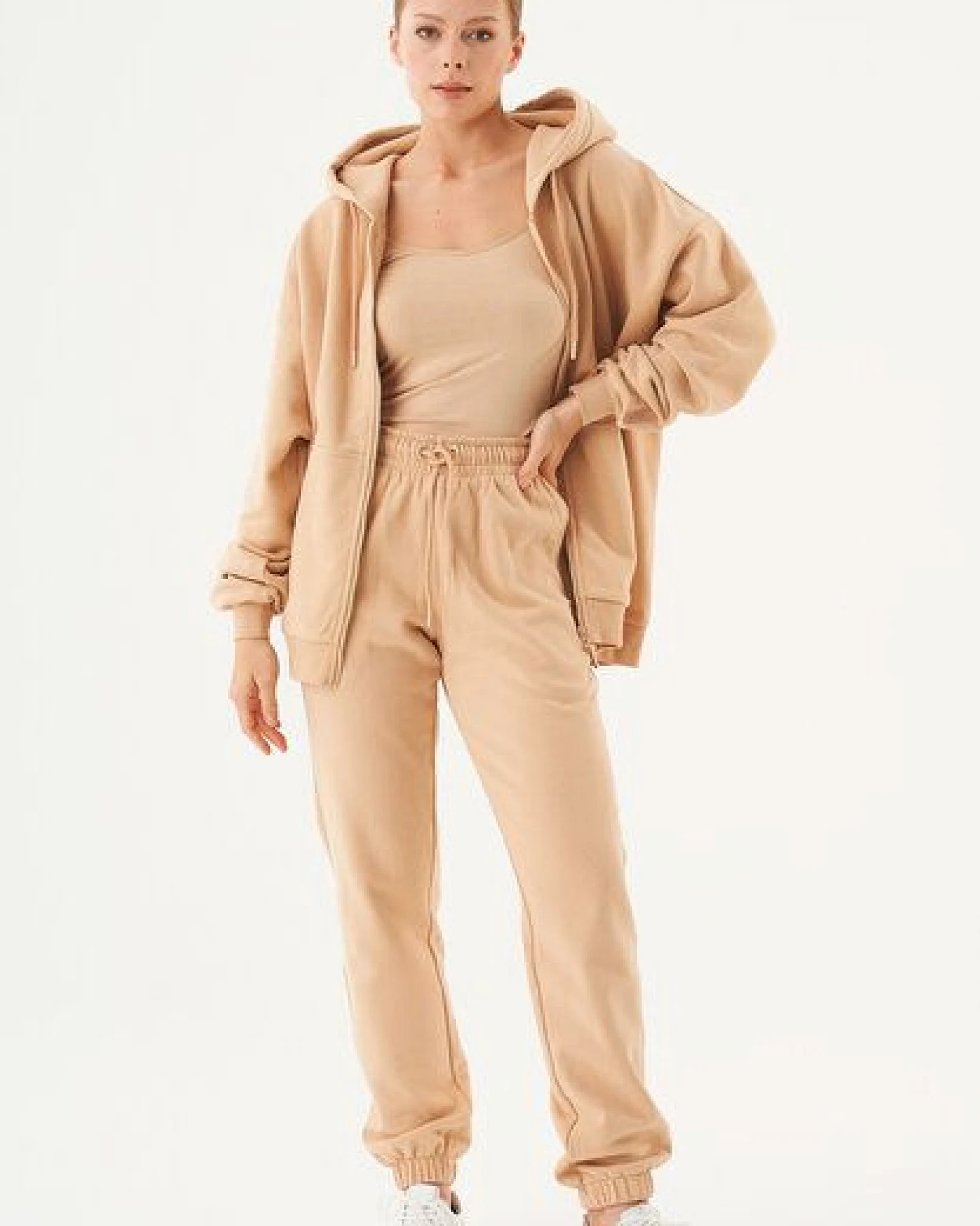 ORGANICATION ESSENTIALS-JALE- Soft Touch Sweatjacke aus Bio-Baumwolle – Ansicht 2