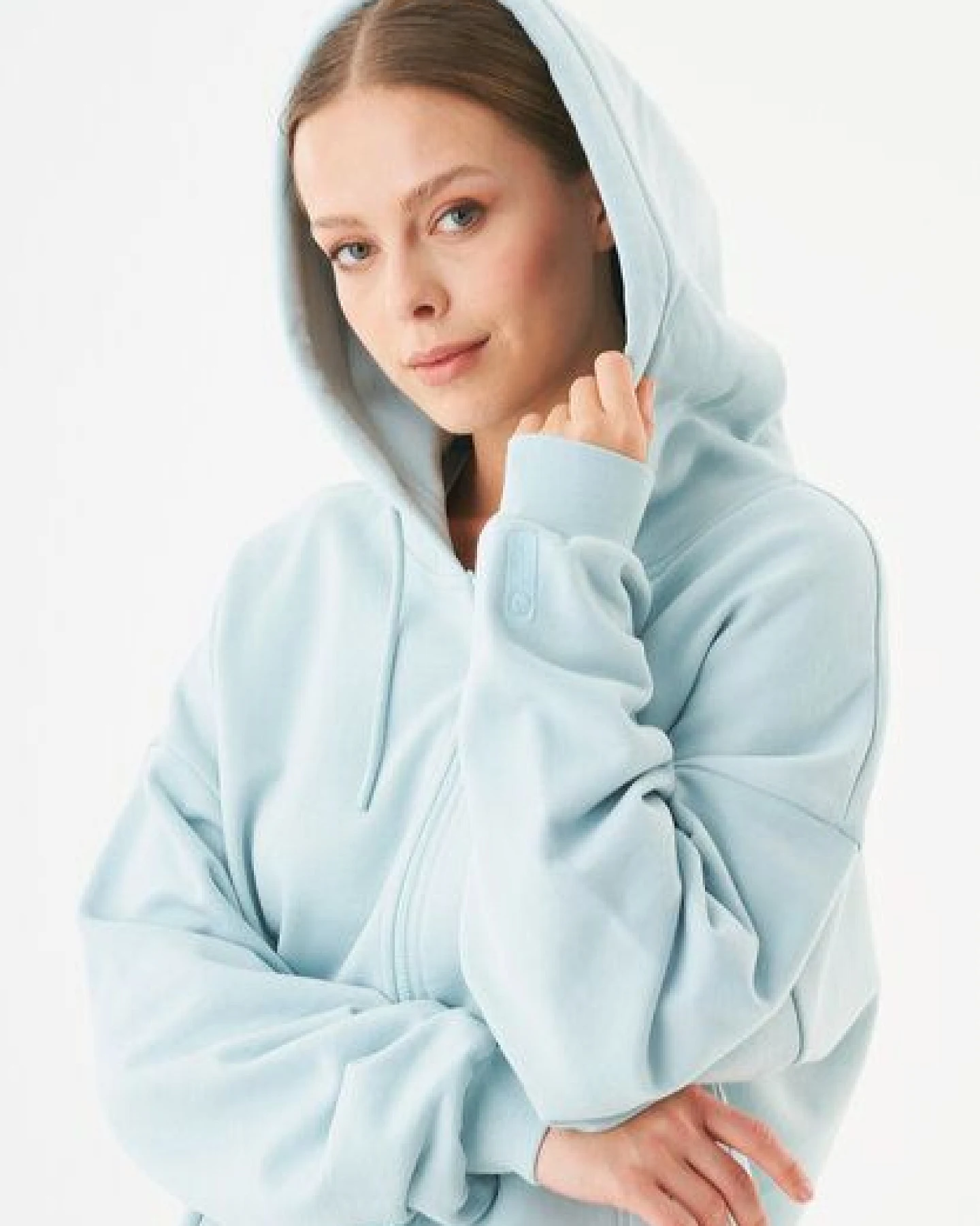 ORGANICATION ESSENTIALS-JALE- Soft Touch Sweatjacke aus Bio-Baumwolle – Ansicht 4