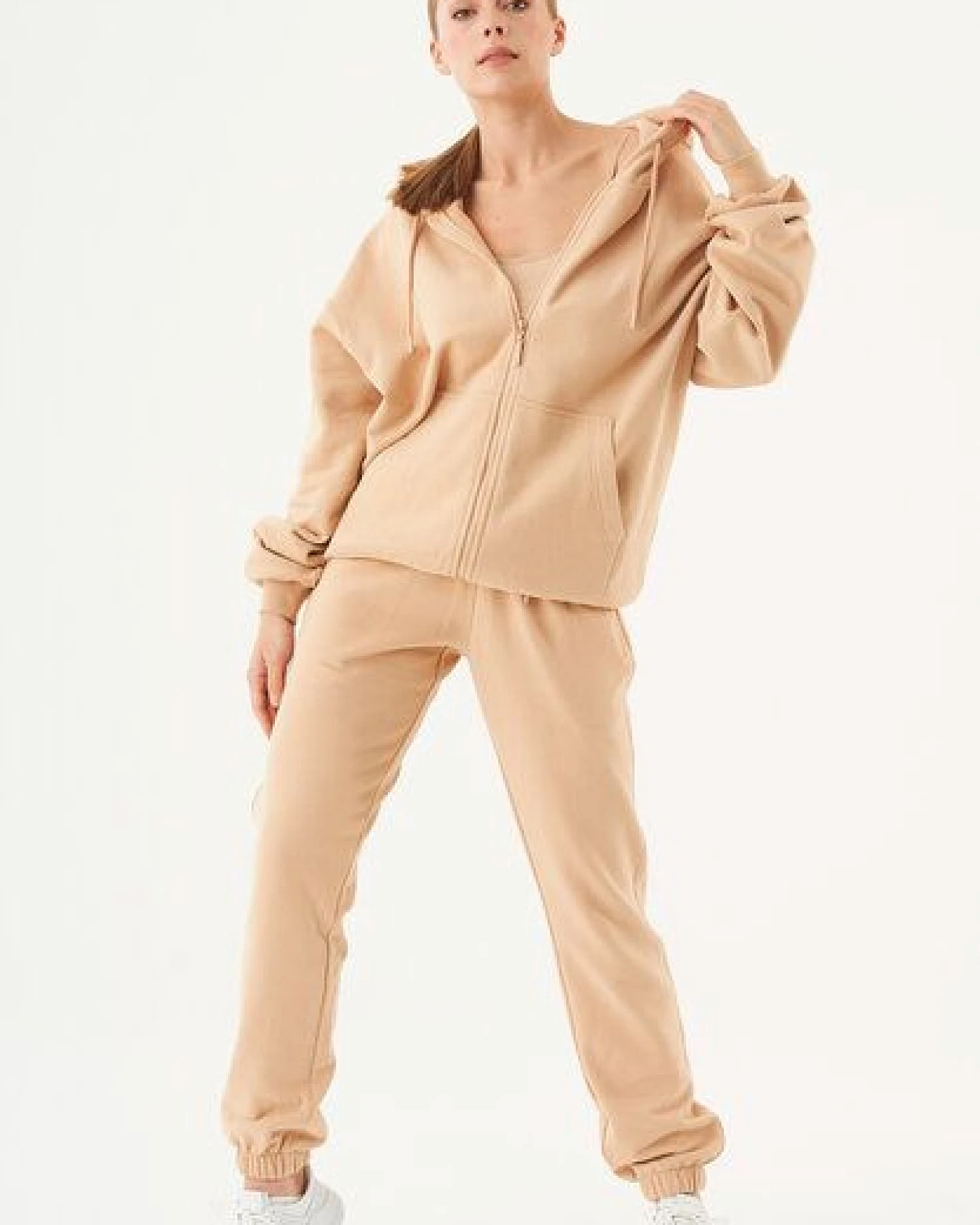 ORGANICATION ESSENTIALS-JALE- Soft Touch Sweatjacke aus Bio-Baumwolle – Ansicht 2