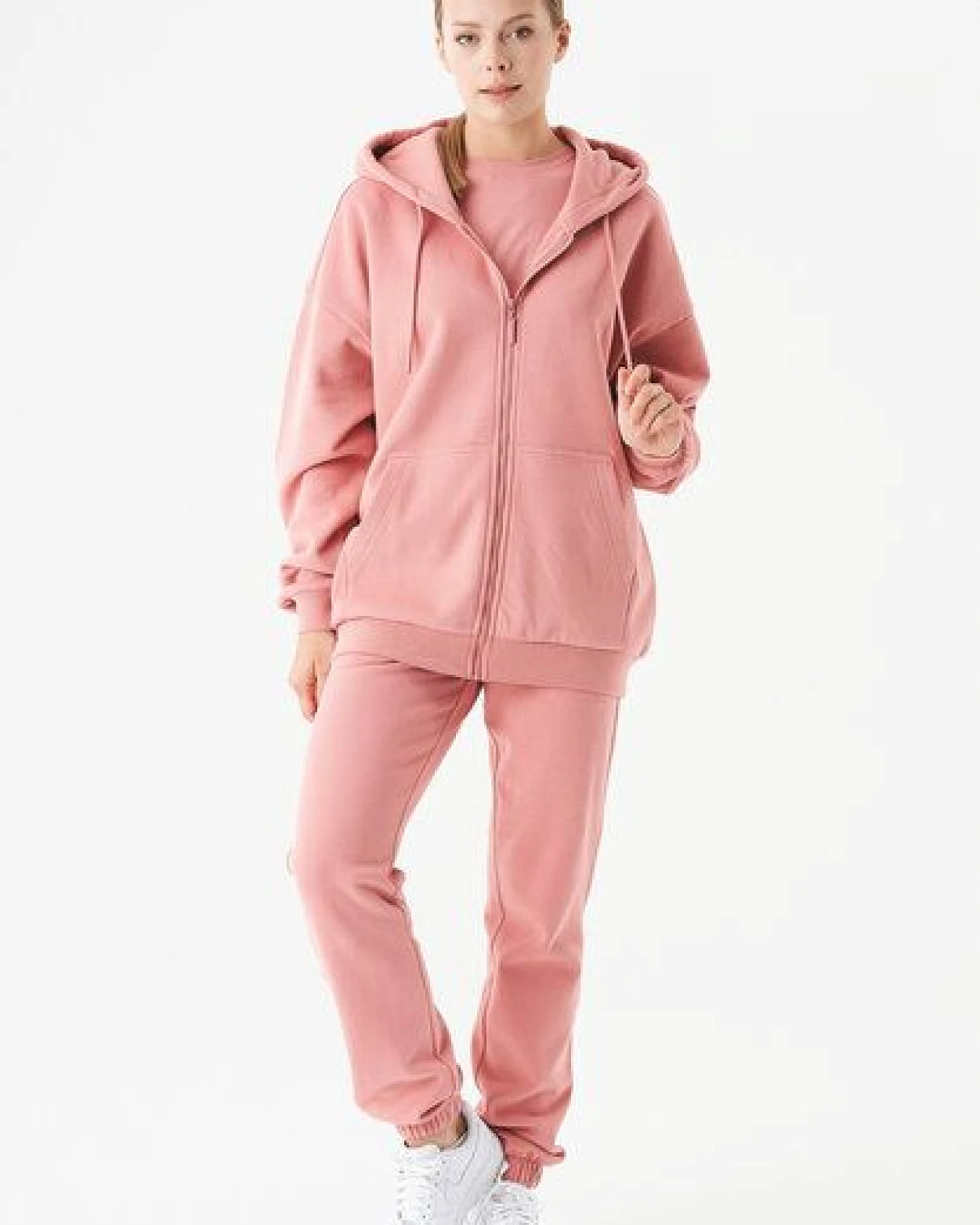ORGANICATION ESSENTIALS-JALE- Soft Touch Sweatjacke aus Bio-Baumwolle – Ansicht 2
