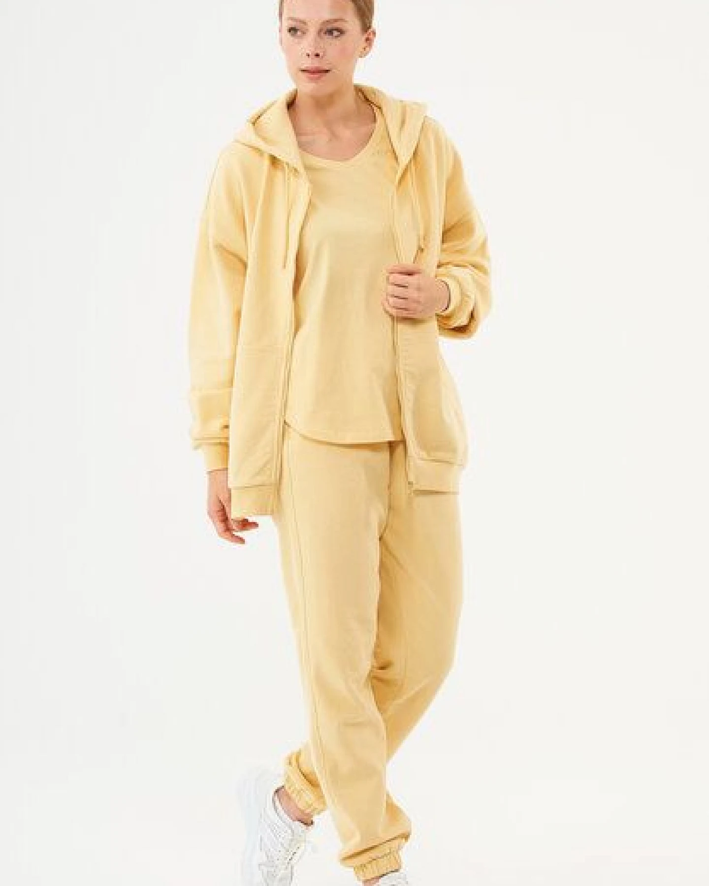 ORGANICATION ESSENTIALS-JALE- Soft Touch Sweatjacke aus Bio-Baumwolle – Ansicht 2