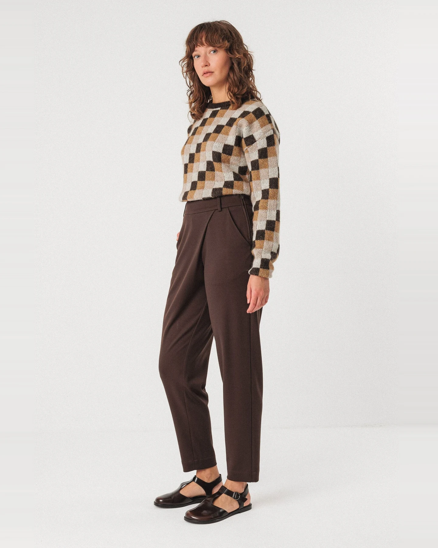 SKFK Damen vegan Hose Ezama Braun – Ansicht 2