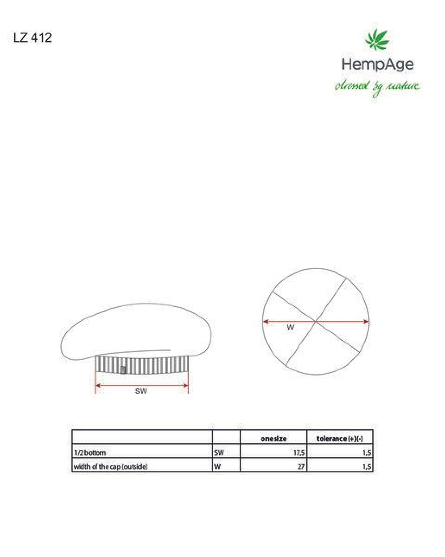 HempAge Mütze Hanf/Bio-Baumwolle – Ansicht 4