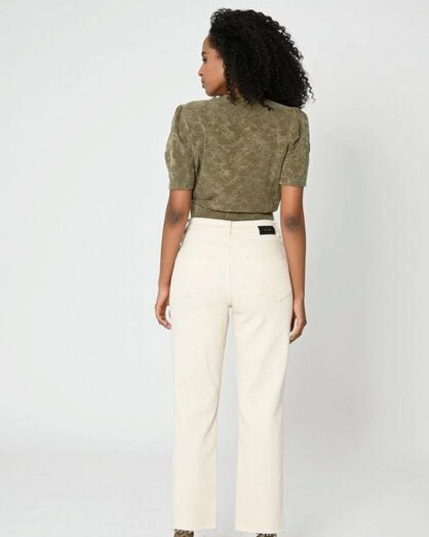 Lovjoi Blouse SILURI Wickelbluse mit Puffärmeln und Schleife – Ansicht 3