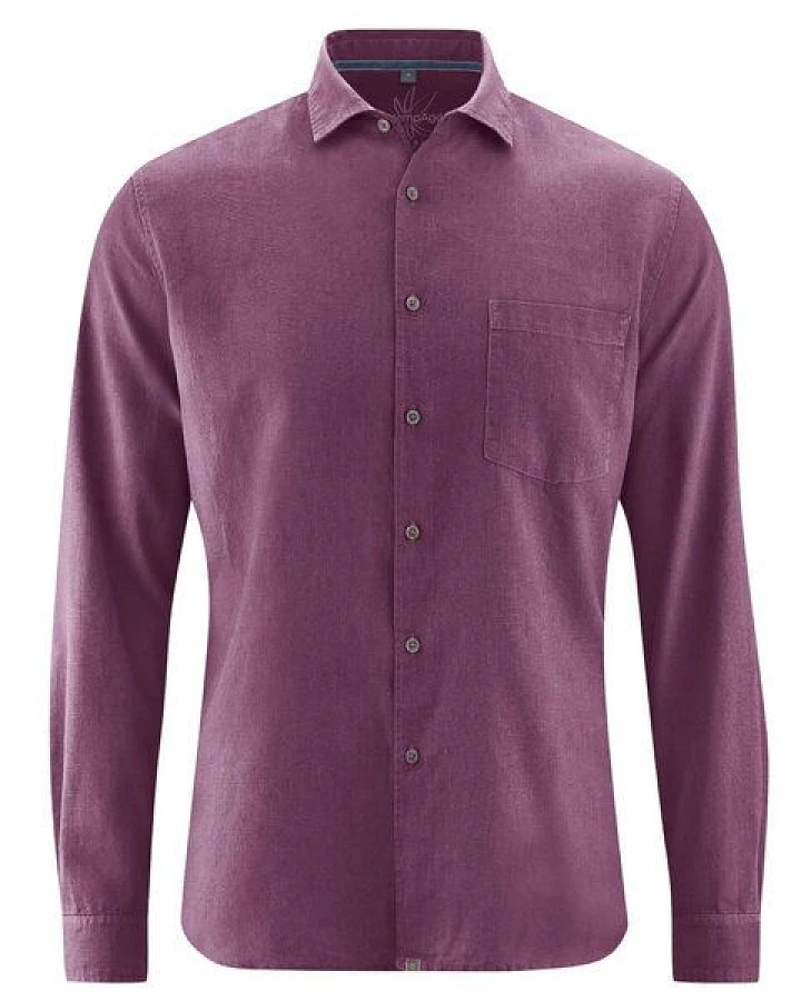 HempAge Herren Freizeithemd Hanf/Bio-Baumwolle