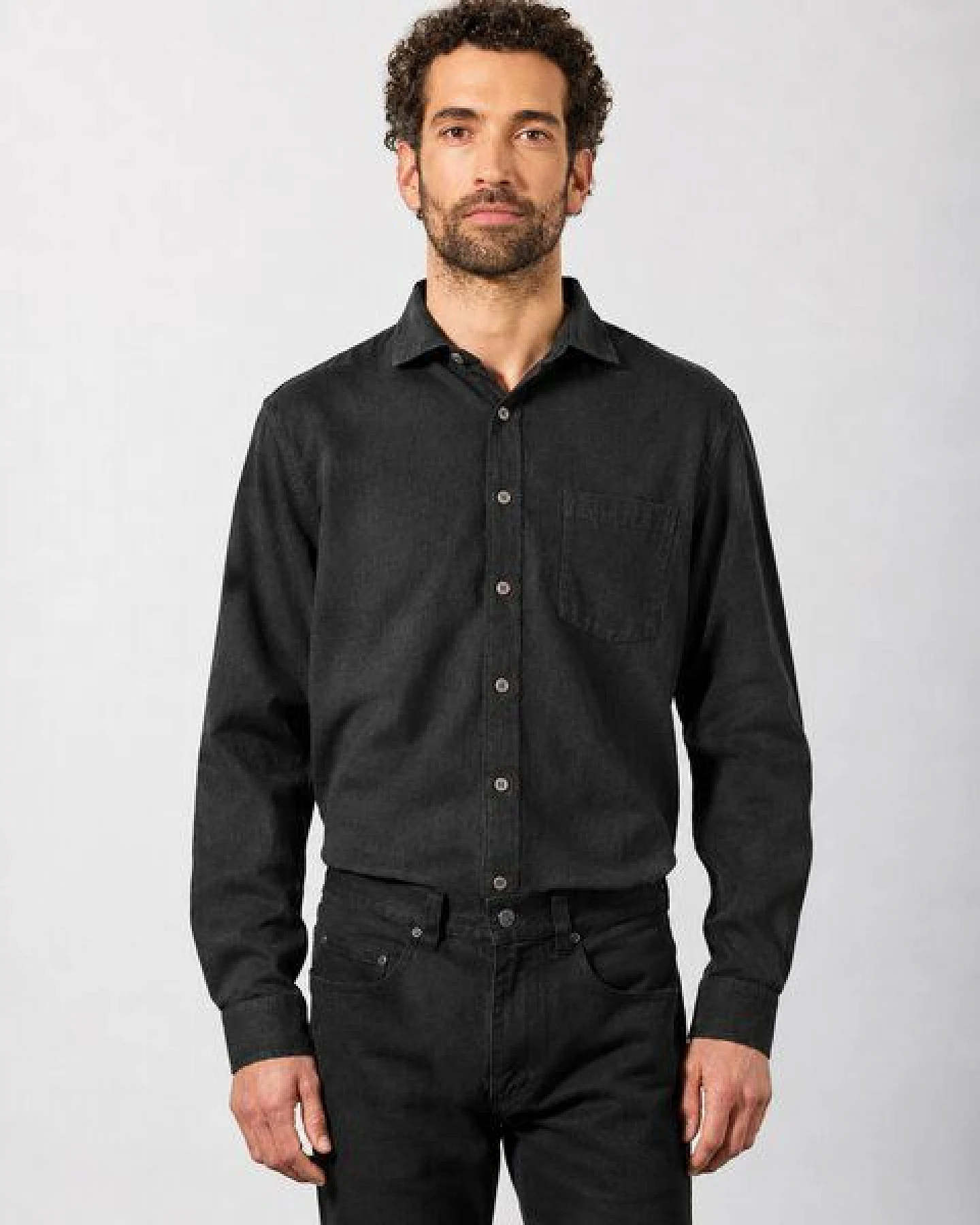 HempAge Herren Freizeithemd Hanf/Bio-Baumwolle – Ansicht 2