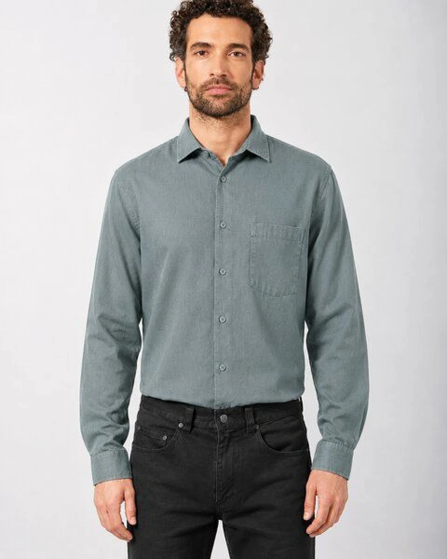 HempAge Herren Freizeithemd Hanf/Bio-Baumwolle – Ansicht 2