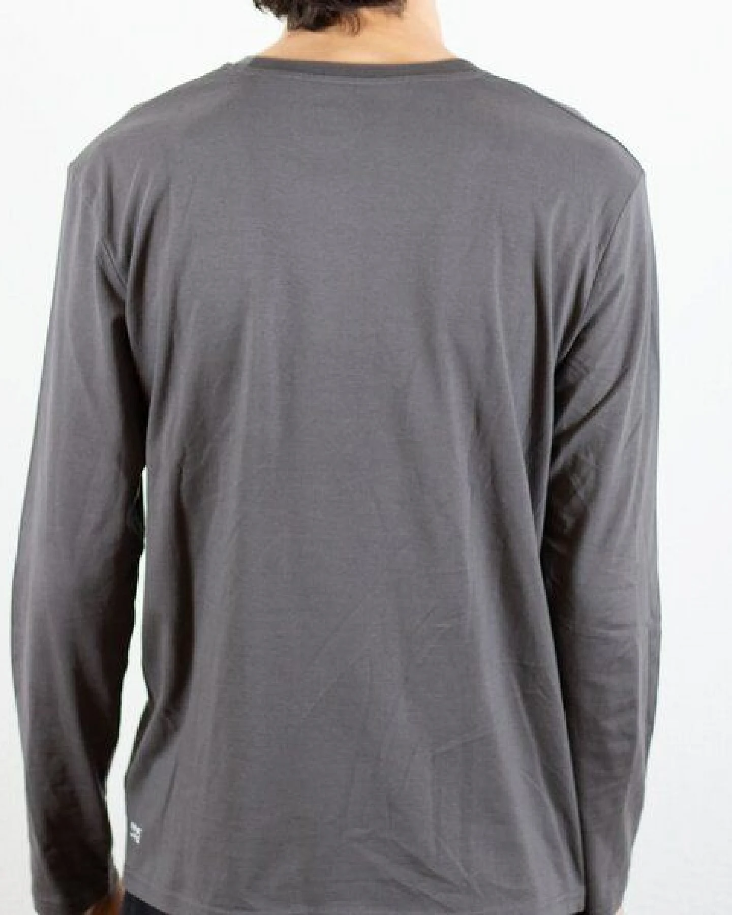 Spangeltangel Langarmshirt, "Boxenbernd" grau, Herren, Siebdruck – Ansicht 4