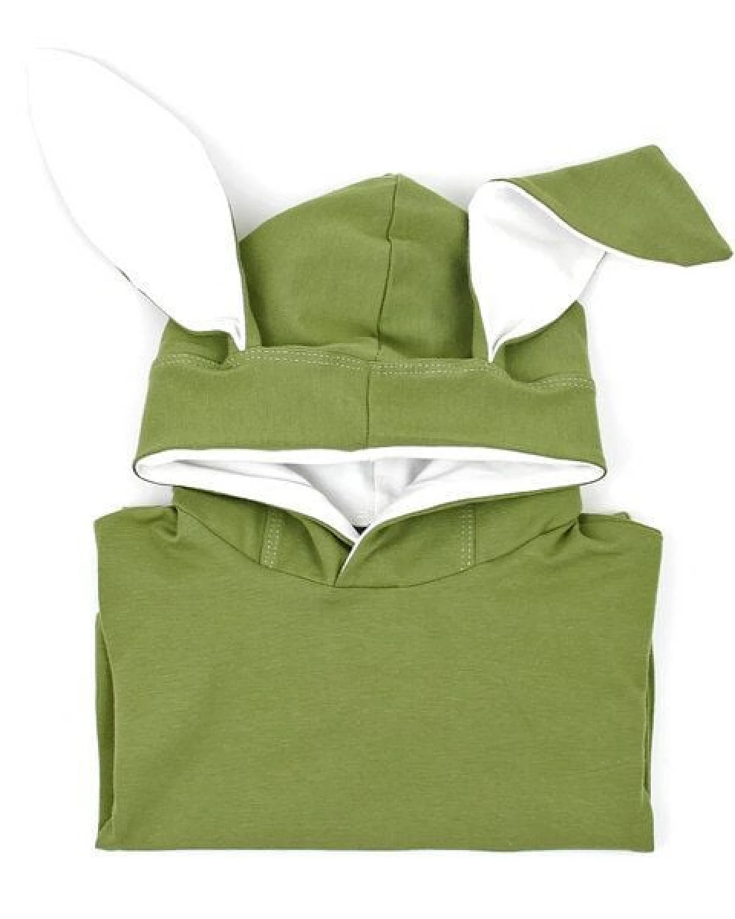 Sternchenwolke BIO Hoodie "Hasenohren" olive – Ansicht 2