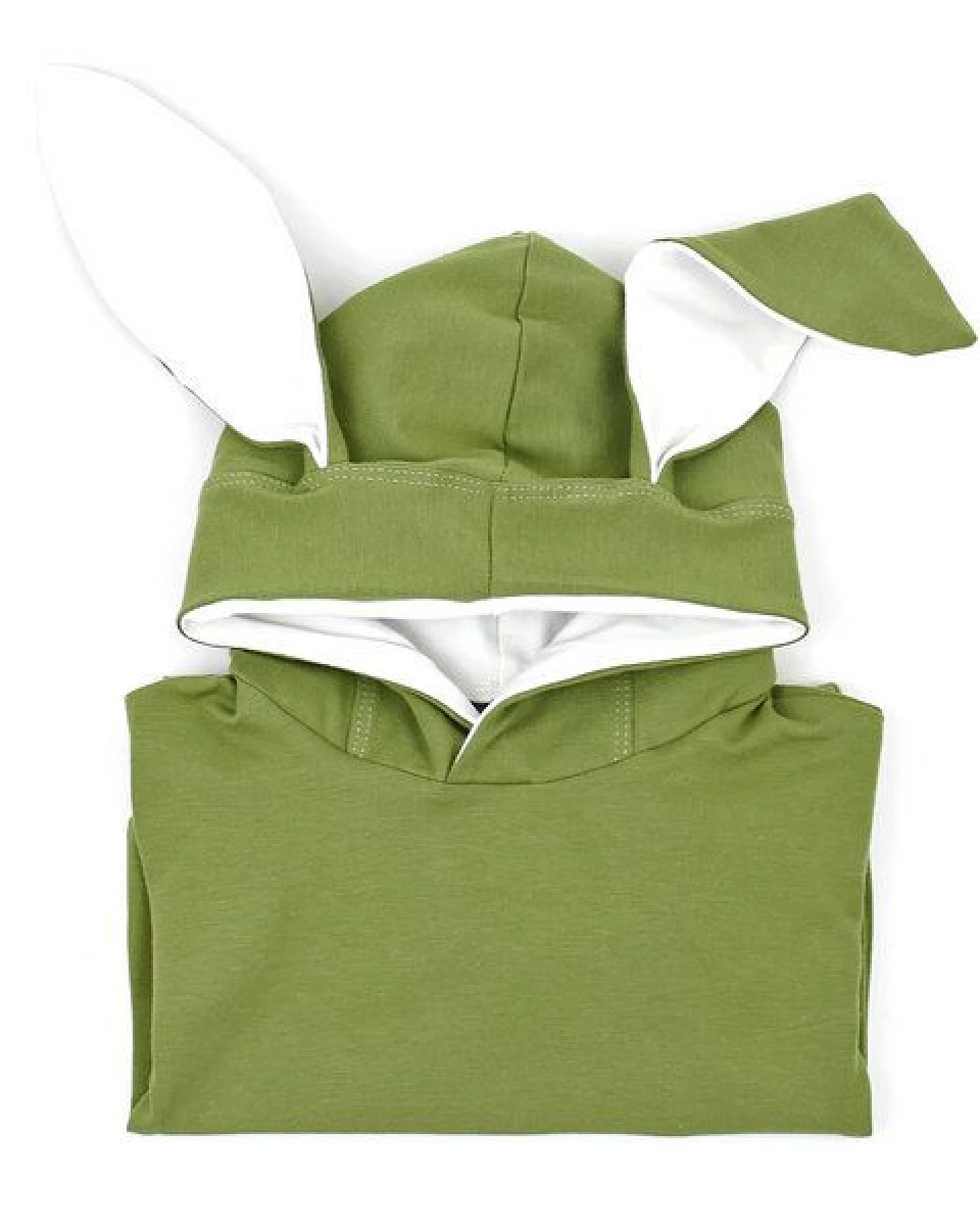 Sternchenwolke BIO Hoodie "Hasenohren" olive – Ansicht 2