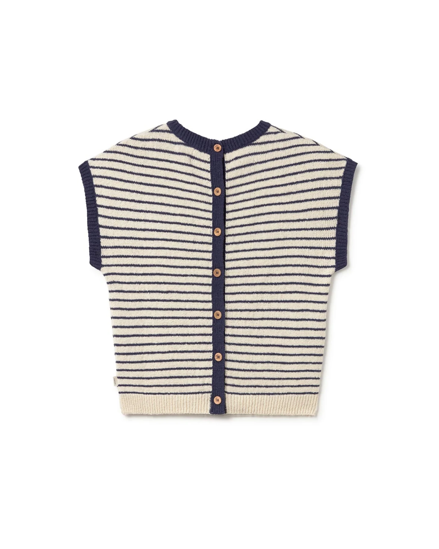 TWOTHIRDS Damen vegan Hemd Marinella Kobalt Gestreift – Ansicht 2